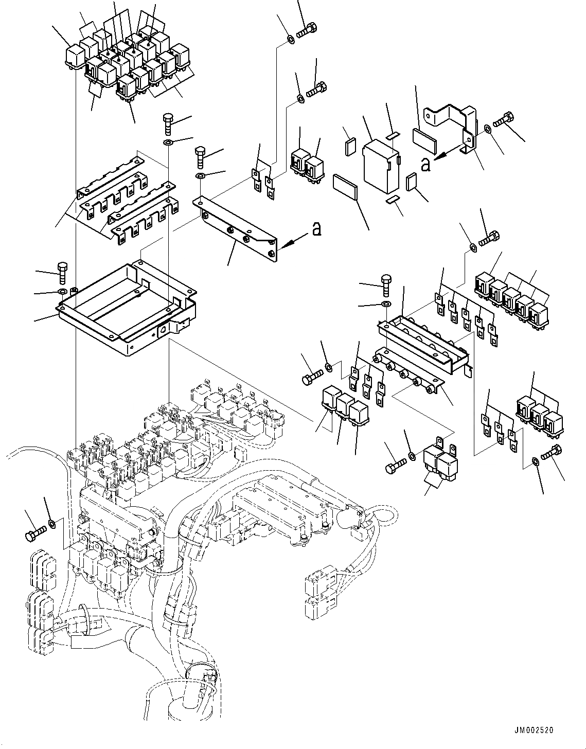 Схема запчастей Komatsu WA1200-6 - ПОЛ, РЕЛЕ (/) (№-) ПОЛ, ЕС БЕЗОПАСН. REGULATION, С ЗАДН.VIEW МОНИТОР, VHMS, ORBCOMM