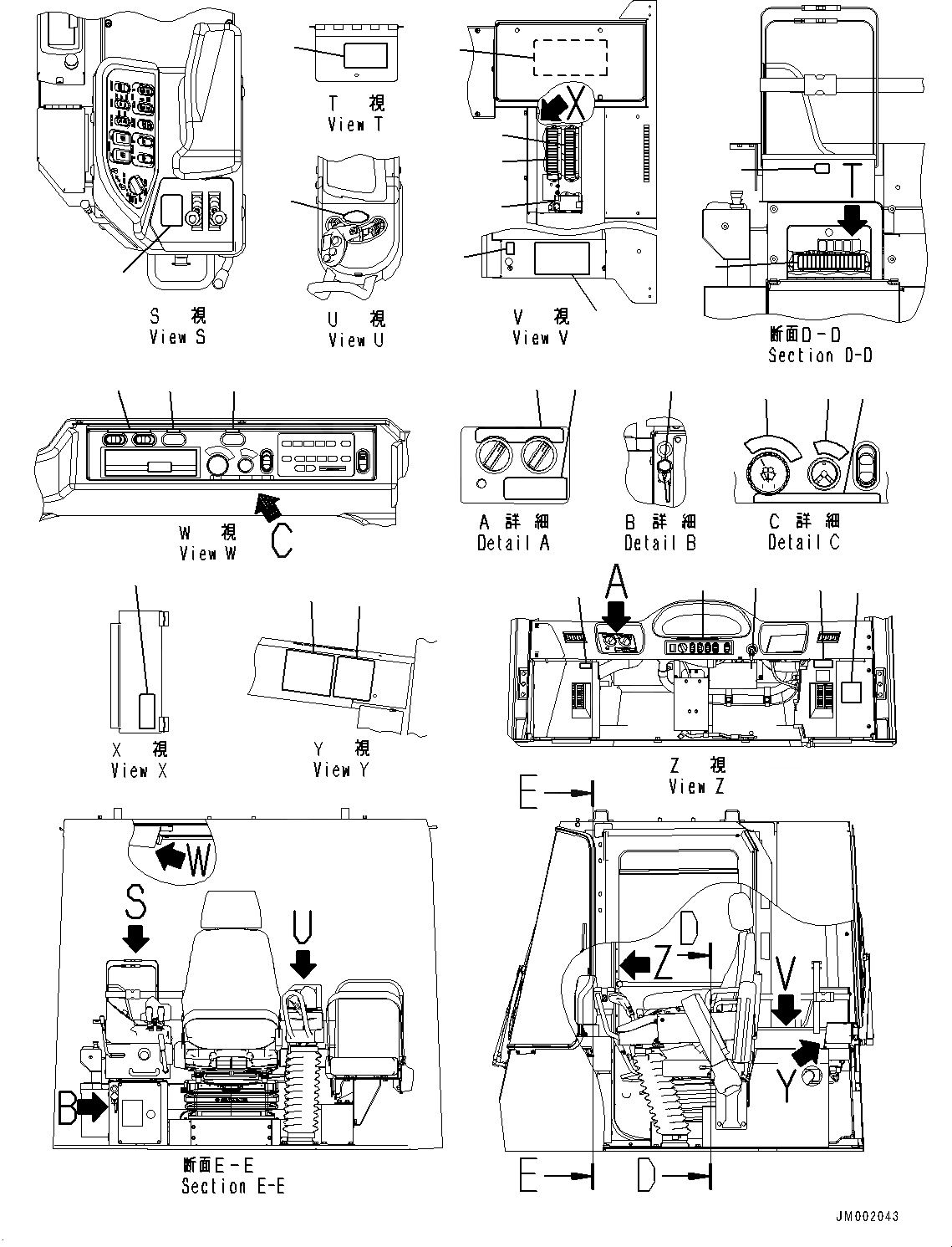 Схема запчастей Komatsu WA1200-6 - ПОЛ ТАБЛИЧКИ (№-) ПОЛ ТАБЛИЧКИ, АНГЛ.