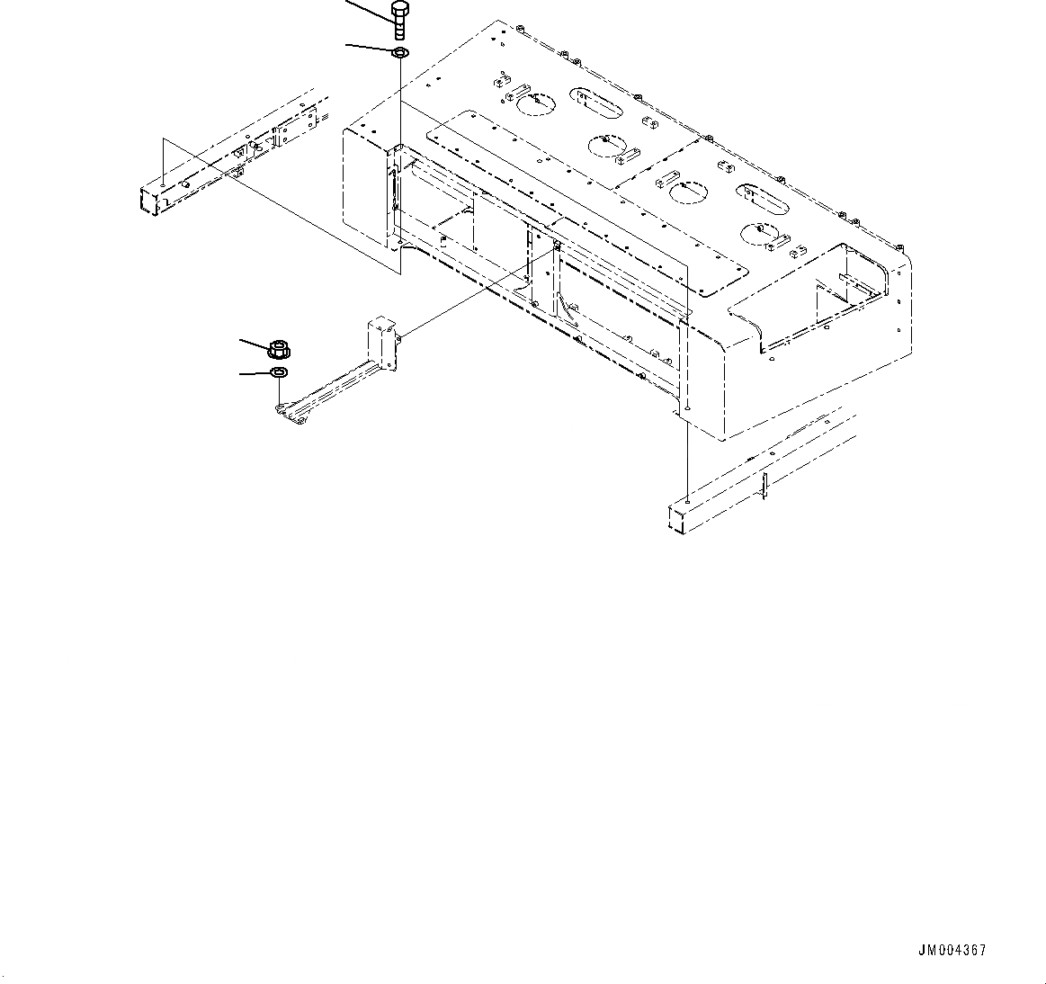 Схема запчастей Komatsu WA1200-6 - BULKHEAD, КРЕПЛЕНИЕ (№-) BULKHEAD, БЕЗ EC REGULATION ARRANGEMENT