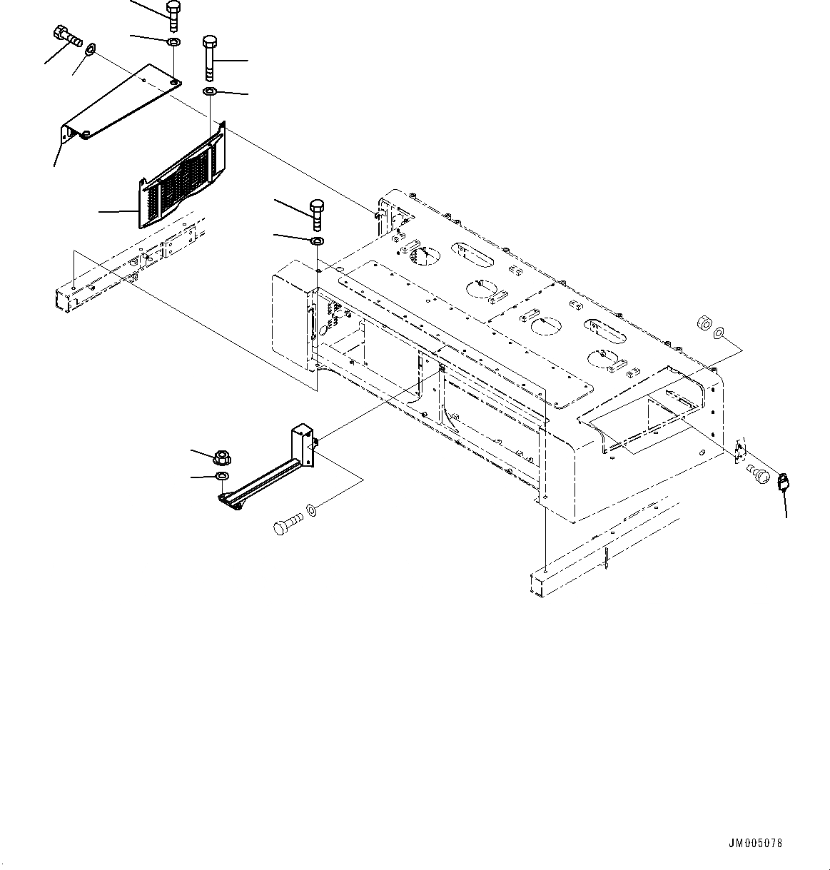 Схема запчастей Komatsu WA1200-6 - BULKHEAD, КРЕПЛЕНИЕ (№-) BULKHEAD, ЗАДН.VIEW МОНИТОР, EC REGULATION ARRANGEMENT