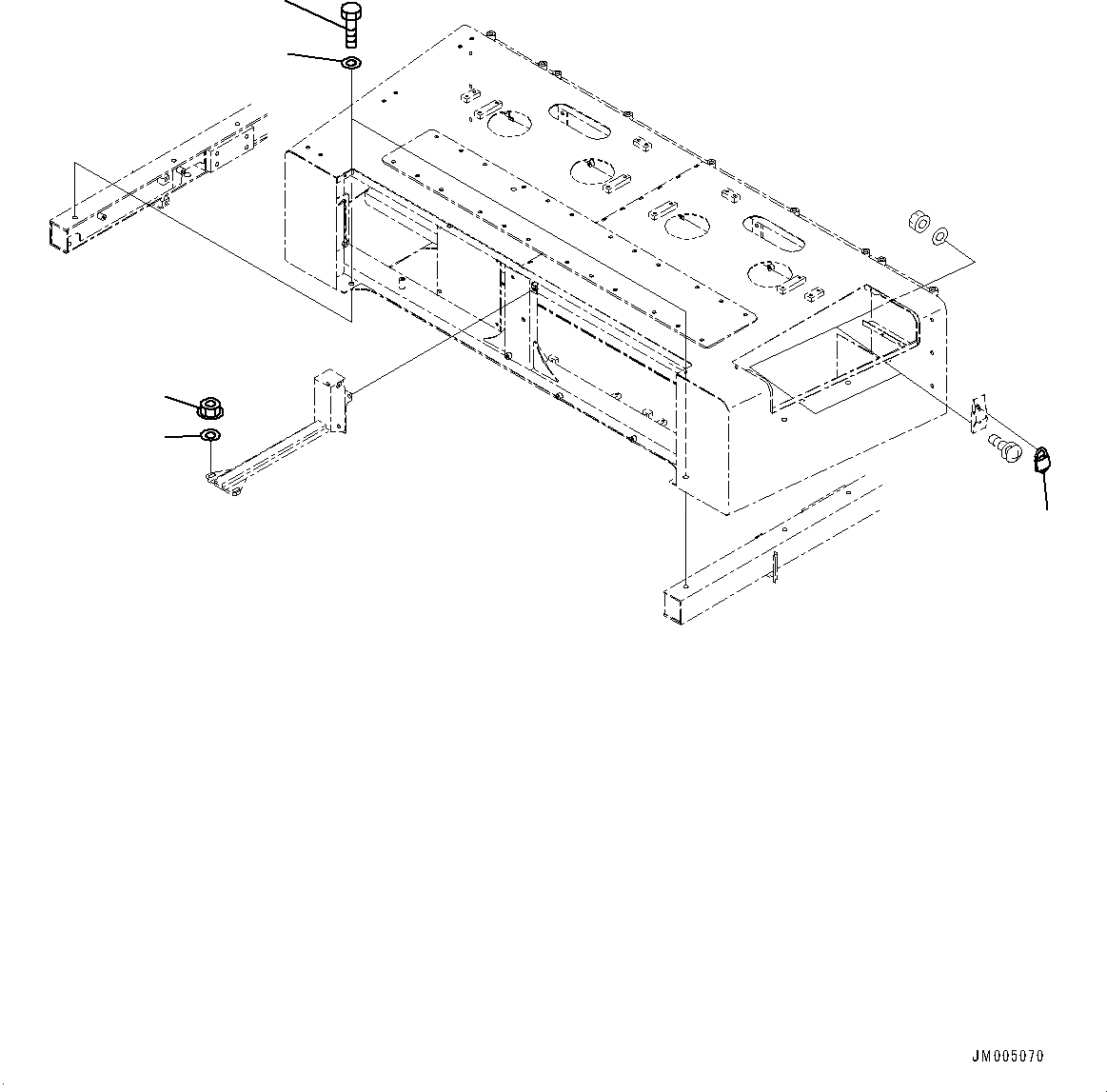 Схема запчастей Komatsu WA1200-6 - BULKHEAD, КРЕПЛЕНИЕ (№-) BULKHEAD, EC REGULATION ARRANGEMENT