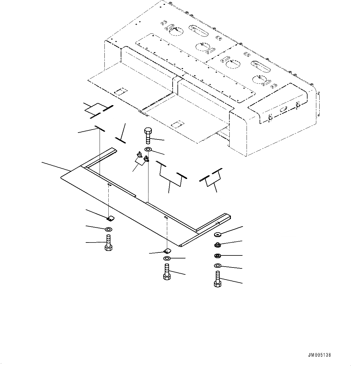 Схема запчастей Komatsu WA1200-6 - ПЛАТФОРМА ГРУППА, ПЛАТФОРМА (/) (№-) ПЛАТФОРМА ГРУППА, БЕЗ ОГНЕТУШИТЕЛЬ СТОЙКА