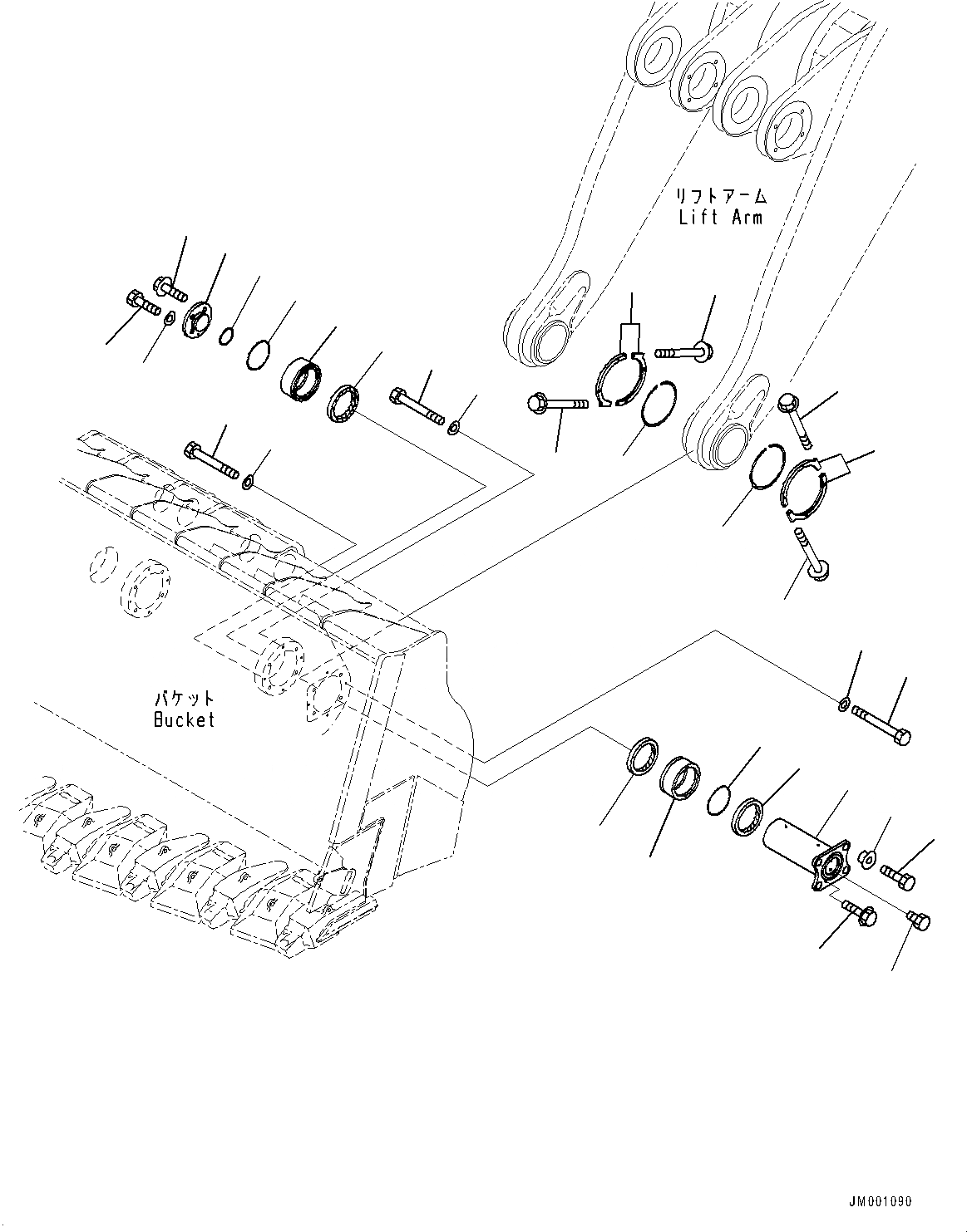 Схема запчастей Komatsu WA1200-6 - СТРЕЛА И BELL CRANK, РУКОЯТЬ - КОВШ КРЕПЛЕНИЕ (№-) СТРЕЛА И BELL CRANK, ВЫСОК. ПОДЪЕМ РУКОЯТЬ