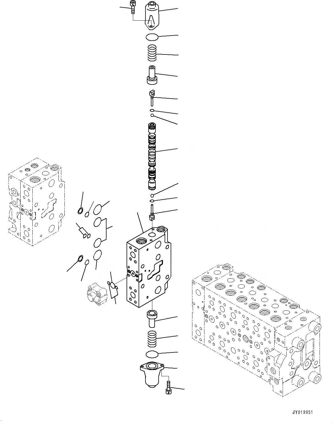 Схема запчастей Komatsu PC360LC-10 - УПРАВЛЯЮЩ. КЛАПАН, 9-СЕКЦИОНН. (/) (№7-) УПРАВЛЯЮЩ. КЛАПАН, С -ДОПОЛН. АКТУАТОР ТРУБЫ, АККУМУЛЯТОР, СТРЕЛА И РУКОЯТЬ ANTI-DROP КЛАПАН