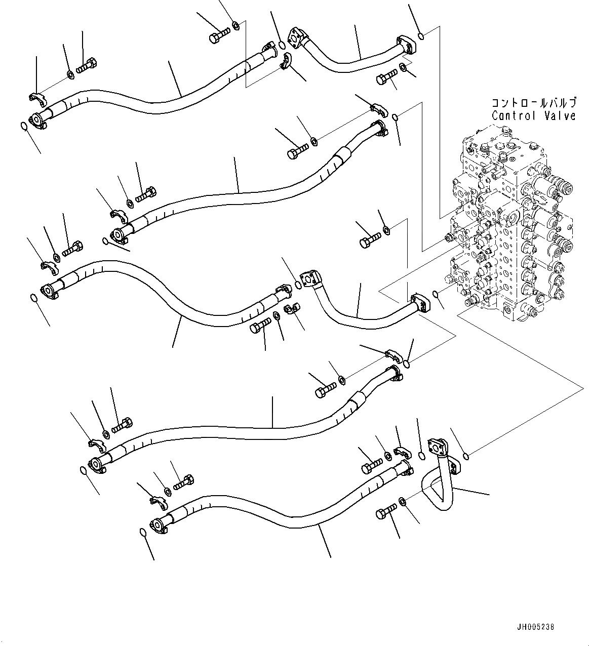 Схема запчастей Komatsu PC360LC-10 - РУКОЯТЬ И КОВШ ТРУБЫ (№7-) РУКОЯТЬ И КОВШ ТРУБЫ, РУКОЯТЬ ГИДРАВЛ DRIFT PREВЕНТИЛЯТОРION КЛАПАН