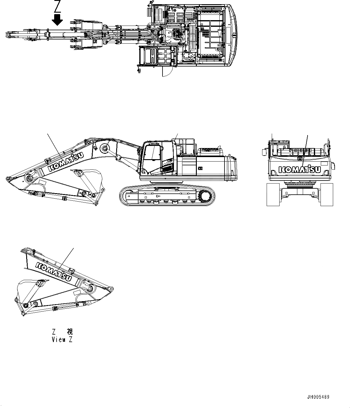 Схема запчастей Komatsu PC360LC-10 - ЛОГОТИП KOMATSU(№7-) KOMATSU ЛОГОТИП, ДОПОЛН. KOMATSU ЛОГОТИП