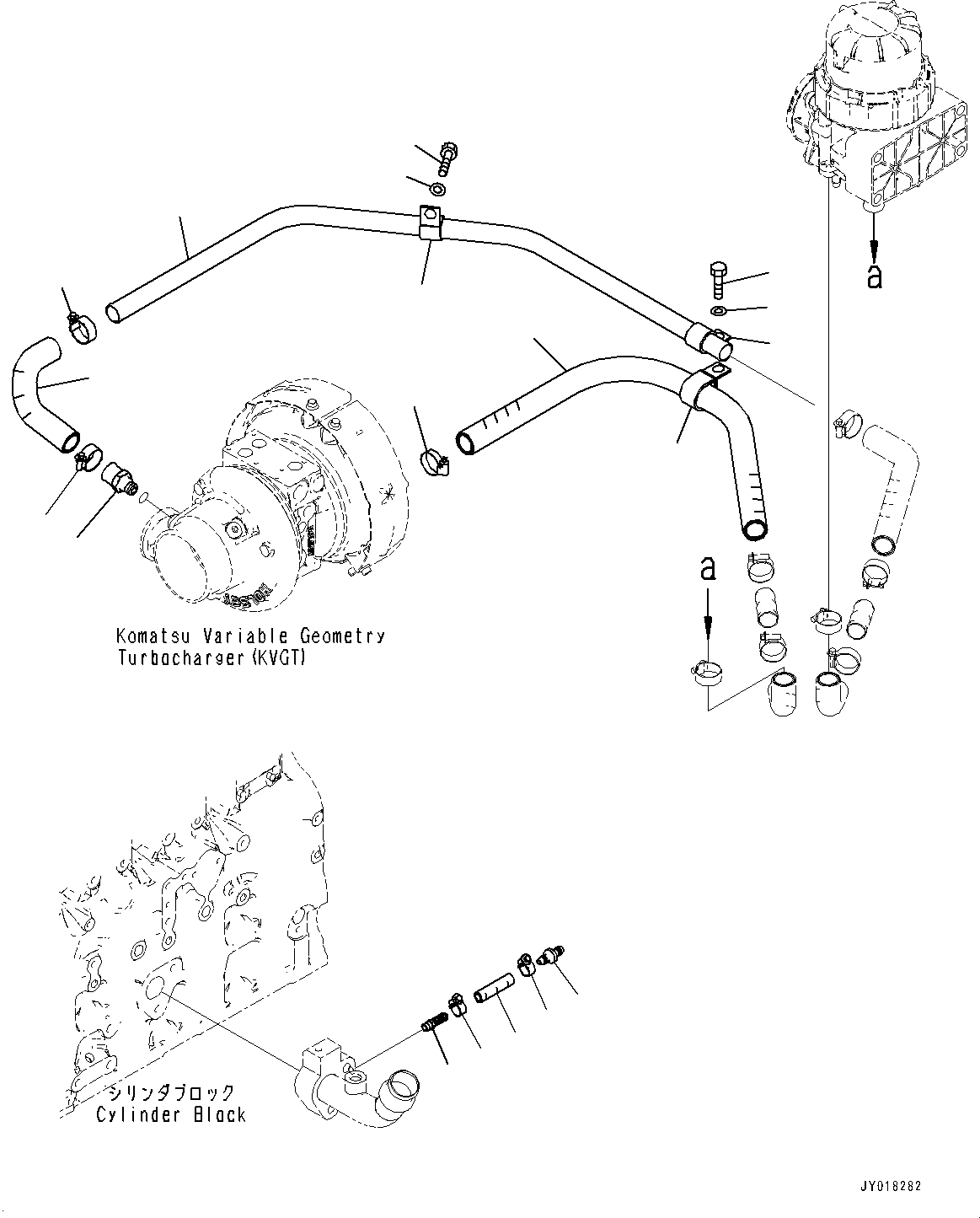 Схема запчастей Komatsu SAA6D114E-5A - ПАТРУБКИ САПУНА (№9-9) ПАТРУБКИ САПУНА