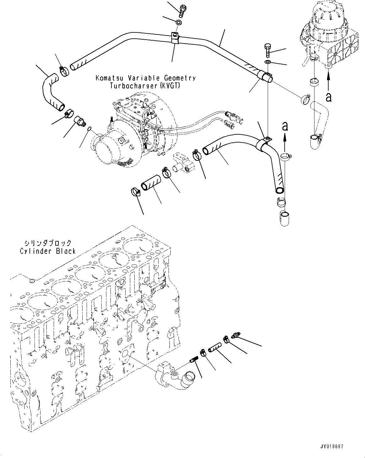 Схема запчастей Komatsu SAA6D114E-5A - ПАТРУБКИ САПУНА, (/) (№9-) ПАТРУБКИ САПУНА