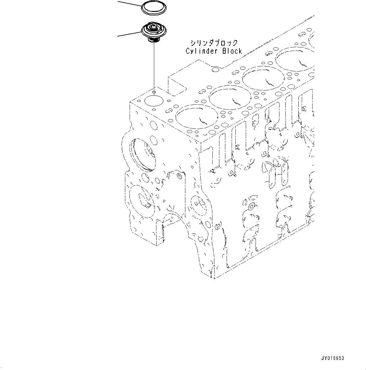 Схема запчастей Komatsu SAA6D114E-5A - ТЕРМОСТАТ (№9-) ТЕРМОСТАТ