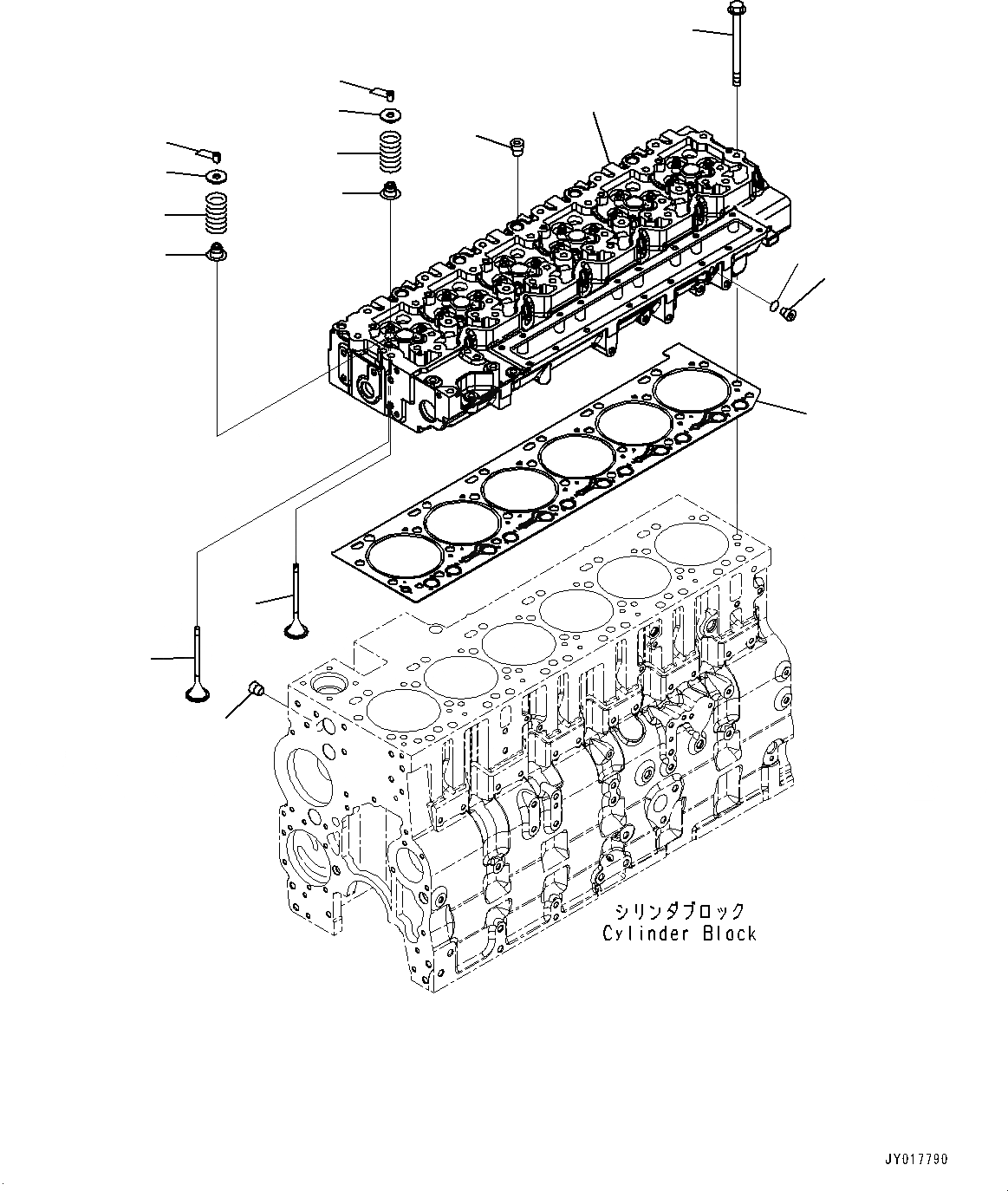 Схема запчастей Komatsu SAA6D114E-5A - ГОЛОВКА ЦИЛИНДРОВ ГОЛОВКА ЦИЛИНДРОВ