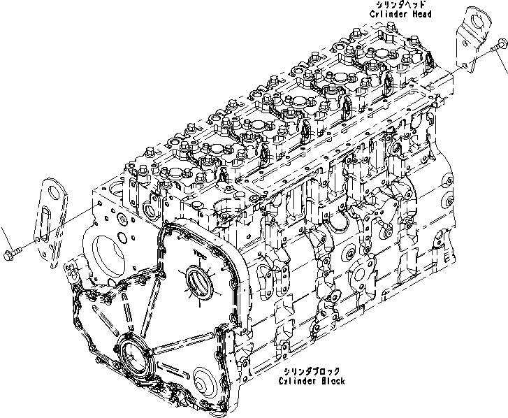 Схема запчастей Komatsu SAA6D114E-5A - ПОДЪЕМ ARRANGEMENT БОЛТ ПОДЪЕМ ARRANGEMENT БОЛТ