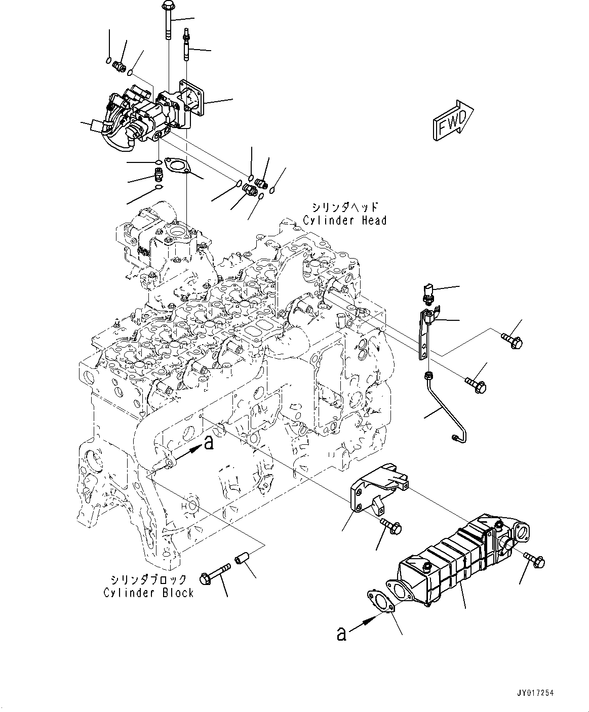 Схема запчастей Komatsu SAA6D114E-5A - ВЫПУСКН. GAS RE-CIRCULATION (EGR) КЛАПАН И ОХЛАДИТЕЛЬ ВЫПУСКН. GAS RE-CIRCULATION (EGR) КЛАПАН И ОХЛАДИТЕЛЬ