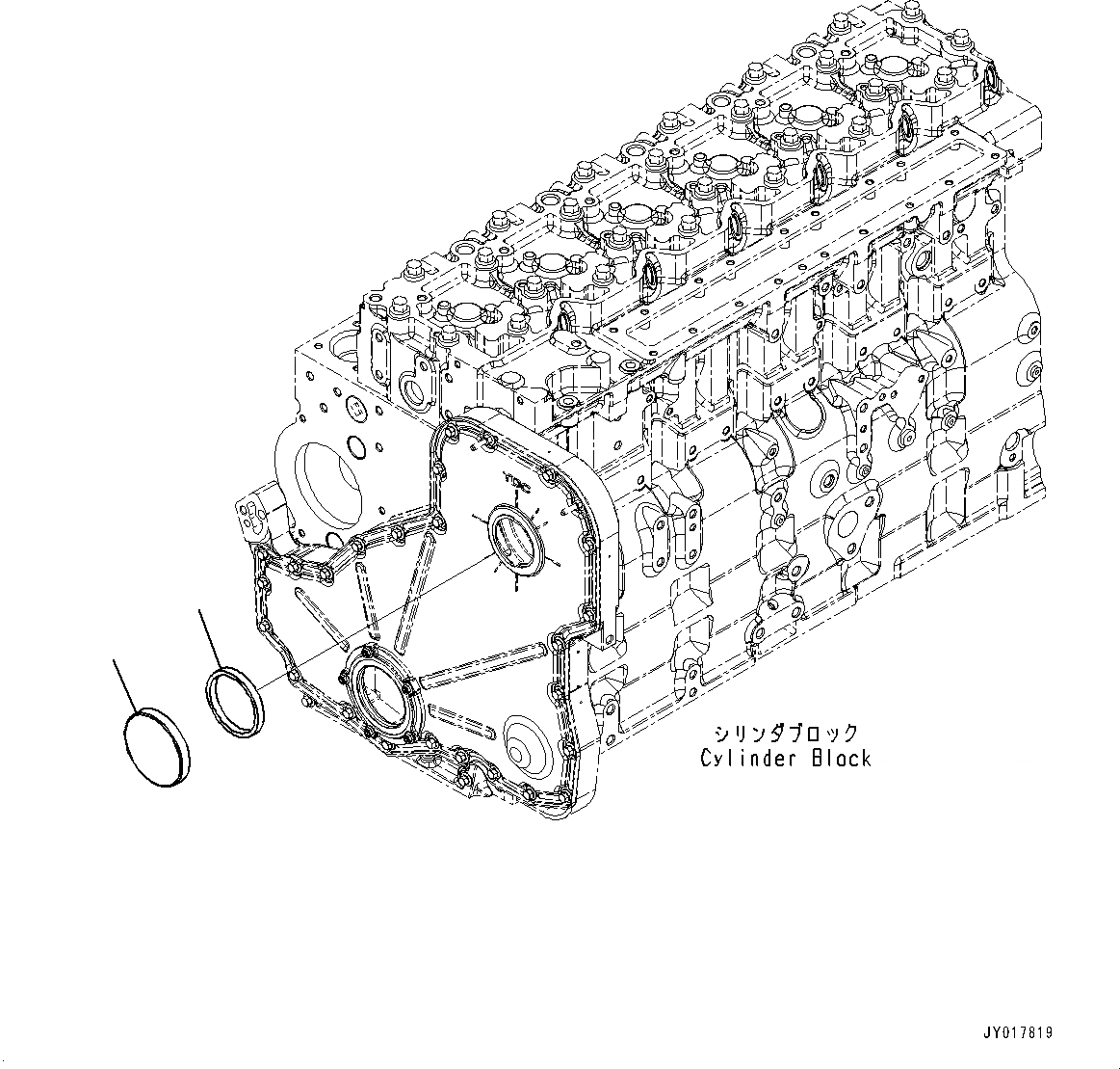 Схема запчастей Komatsu SAA6D114E-5A - БЛОК ЦИЛИНДРОВ COVER БЛОК ЦИЛИНДРОВ COVER