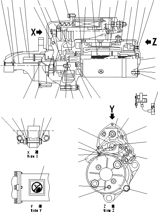 Схема запчастей Komatsu SAA6D114E-5A - СТАРТЕР, ДЛЯ KW СТАРТЕР, ДЛЯ KW