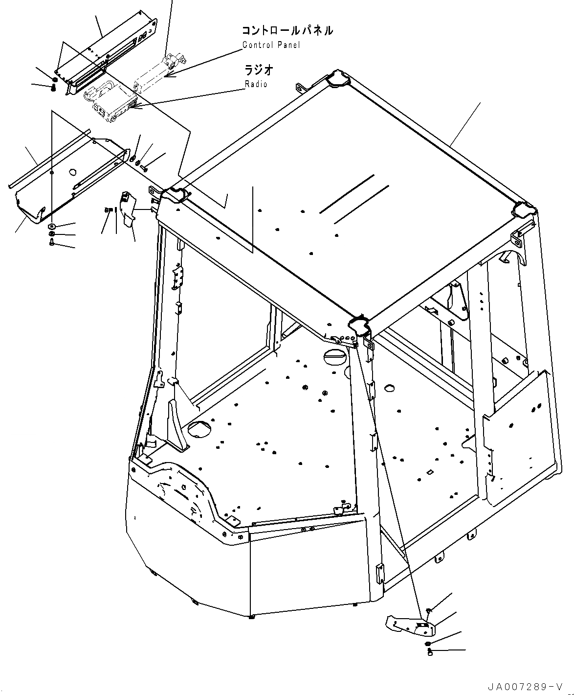 Схема запчастей Komatsu WA430-6Y - КАБИНА ROPS, КУЗОВ (№-) КАБИНА ROPS, MONOCOQUE ТИП, С РАДИО, KAL