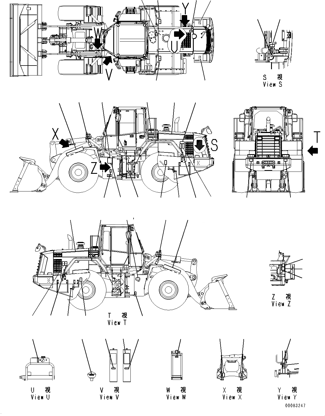 Схема запчастей Komatsu WA430-6Y - МАРКИРОВКА, EXTERIOR (№-) МАРКИРОВКА