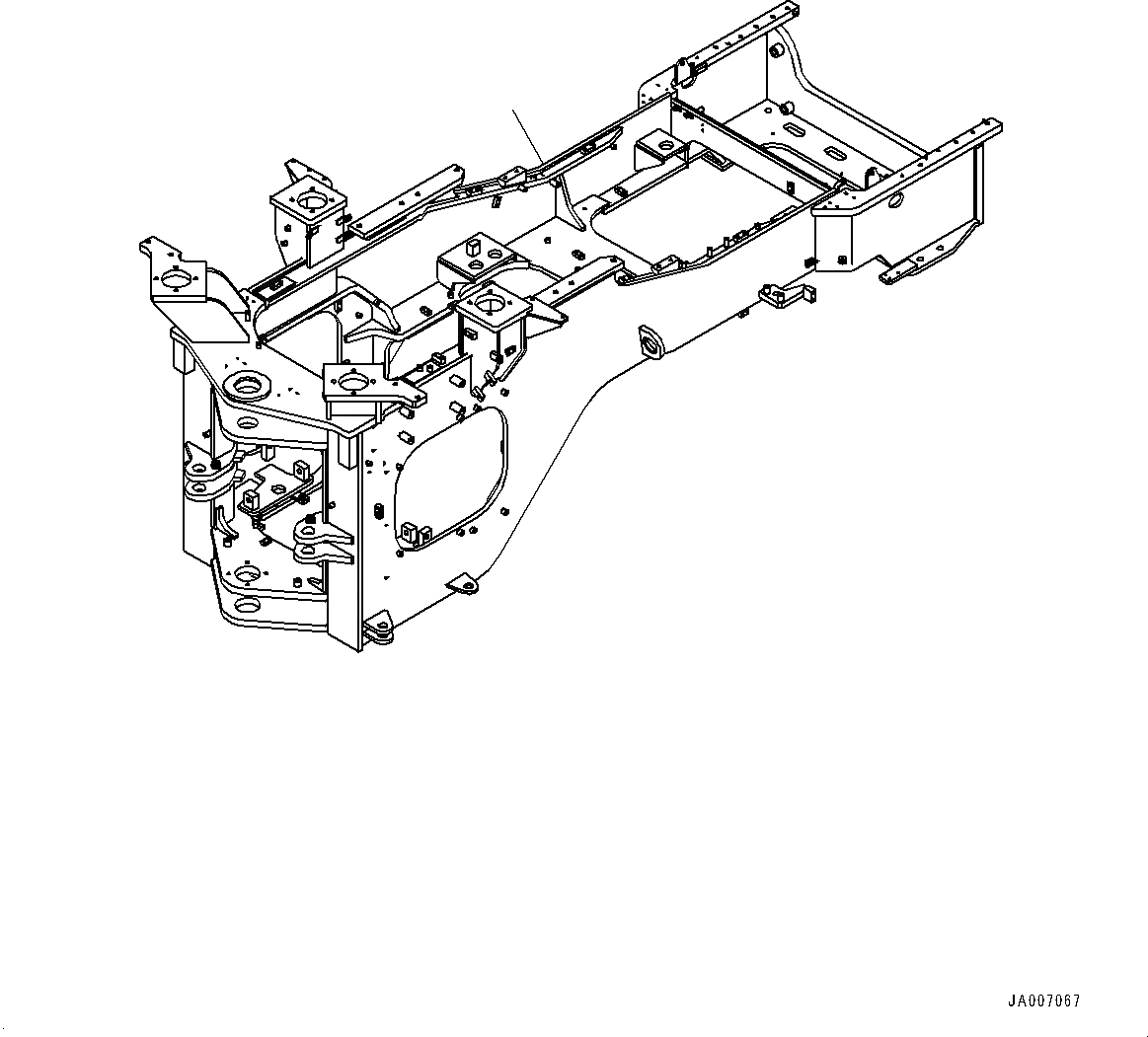 Схема запчастей Komatsu WA500-6 - ЗАДН. РАМА (№-) ЗАДН. РАМА