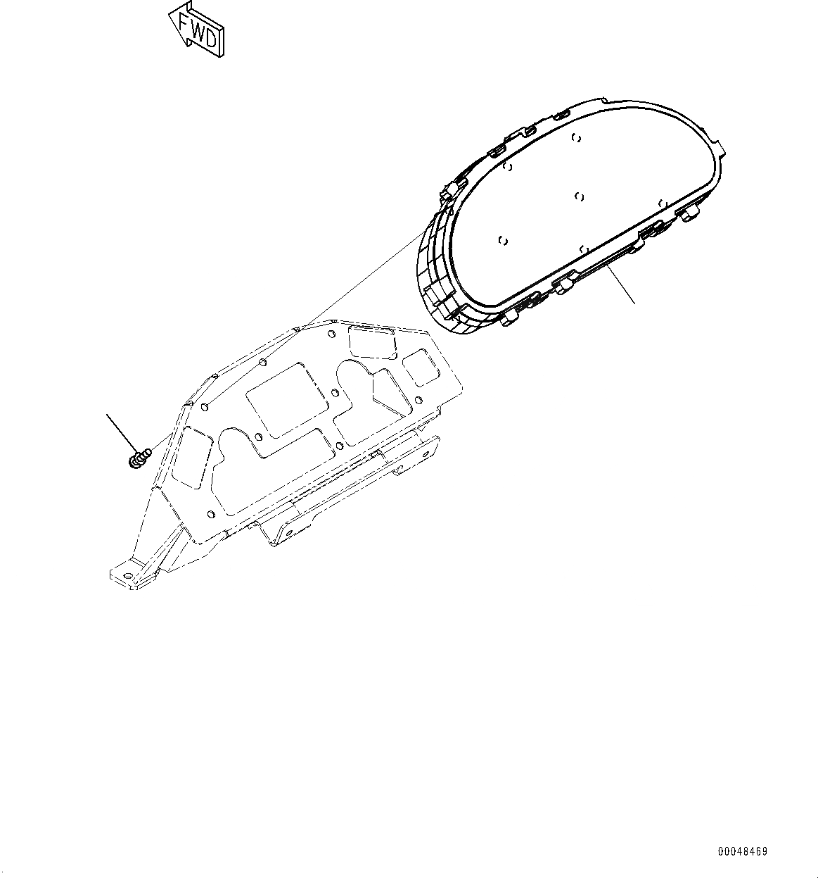 Схема запчастей Komatsu WA500-6 - ПОЛ, МОНИТОР (№-) ПОЛ