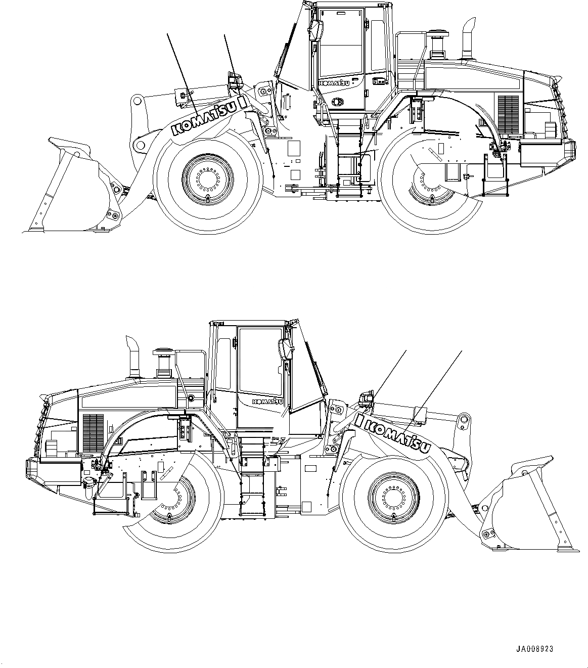 Схема запчастей Komatsu WA380-7 - ТАБЛИЧКИ, СТРЕЛА (№-) ТАБЛИЧКИ, АНГЛ., С ВЫСОК. ЕМК. АККУМУЛЯТОР, -EPC РЫЧАГ ИЛИ EPC MULTI-FUNCTION MONO РЫЧАГ, ДЛЯ СТРАН ЕС НОВ. NOISE ARRANGEMENT 