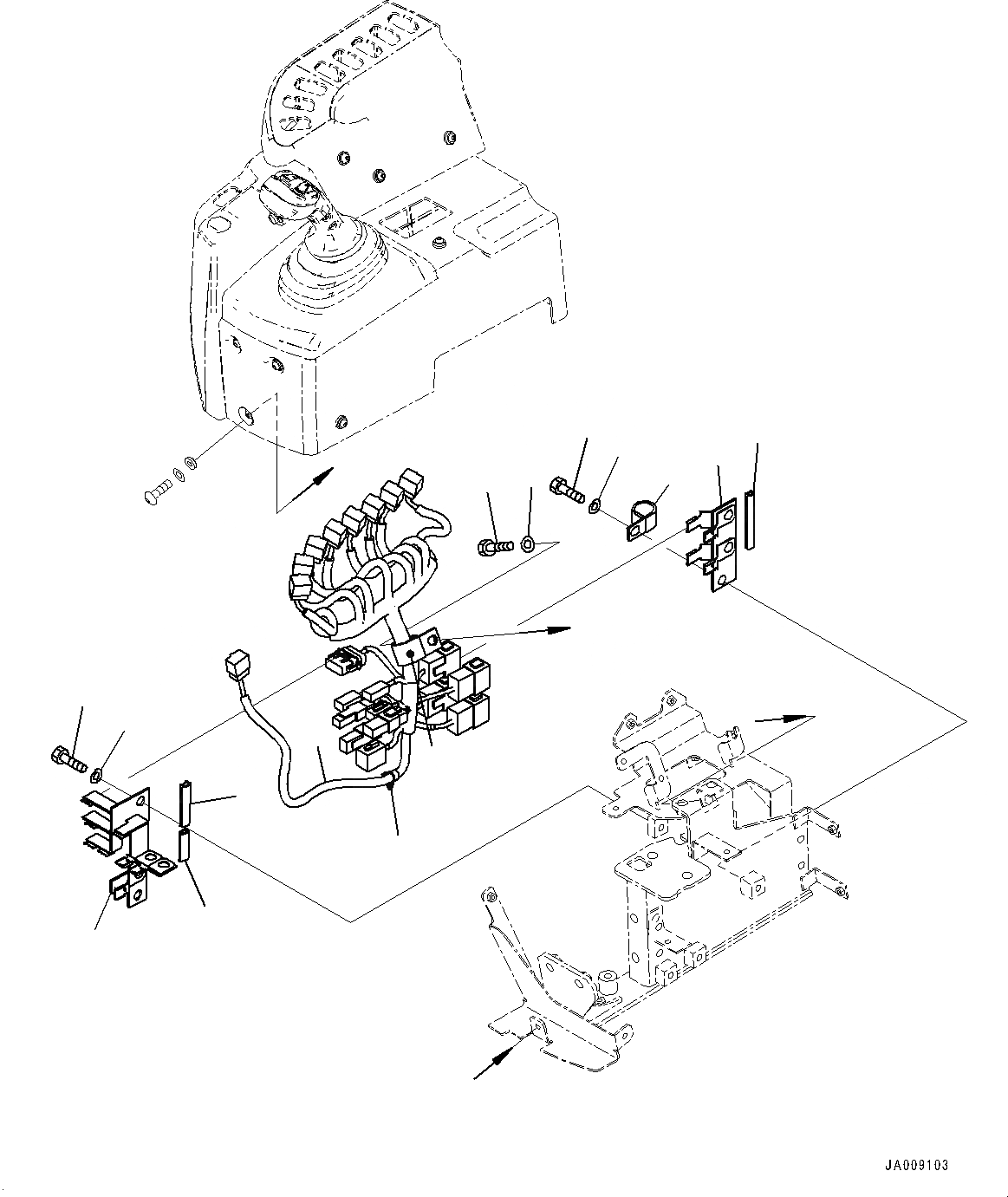 Схема запчастей Komatsu WA380-7 - УПРАВЛЕНИЕ ПОГРУЗКОЙ БЛОК, С EPC MULTI-FUNCTION MONO РЫЧАГ, ПРОВОДКА УПРАВЛЕНИЕ ПОГРУЗКОЙ БЛОК, С EPC MULTI-FUNCTION MONO РЫЧАГ