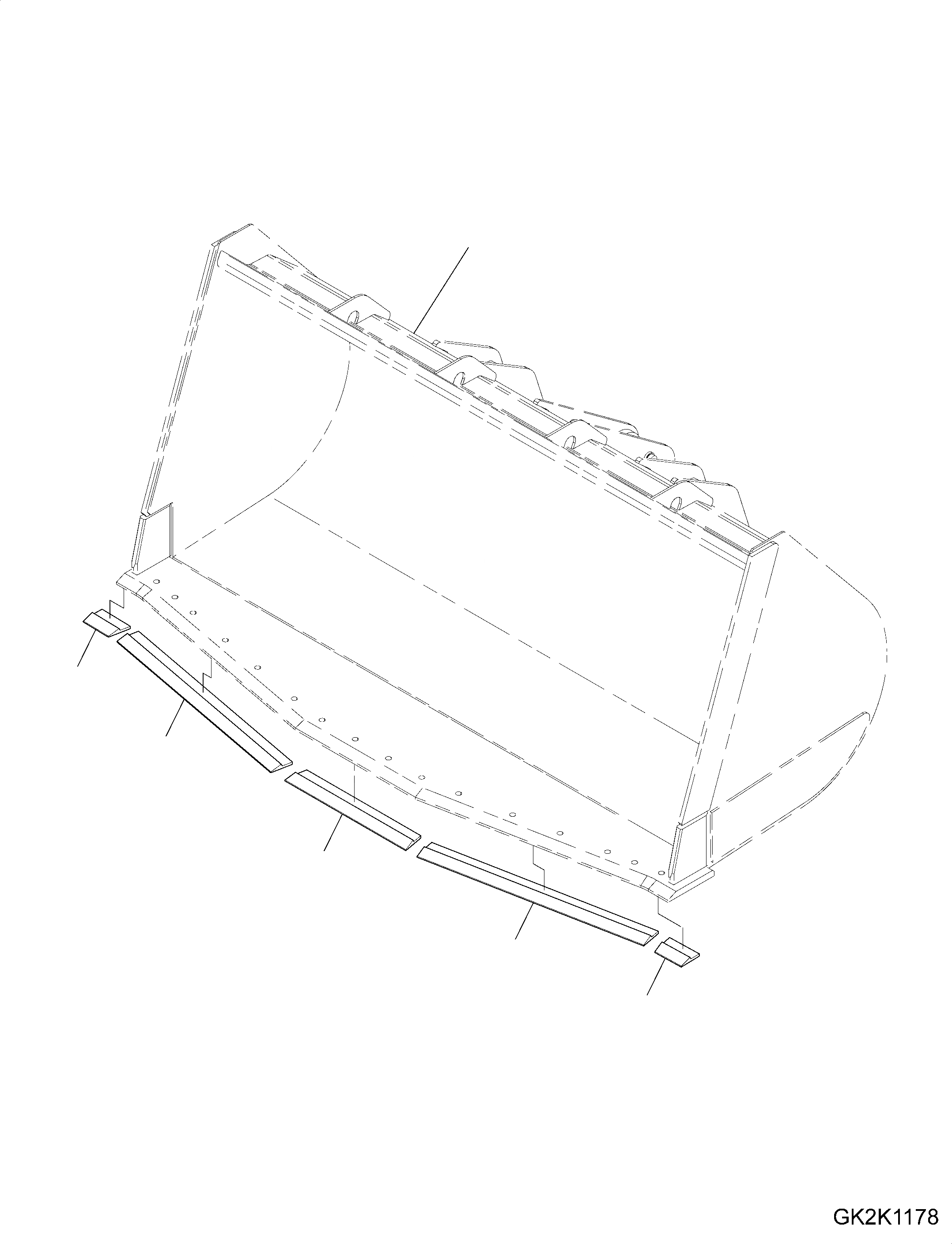 Схема запчастей Komatsu WA380-7 - КОВШ, С WEAR ПЛАСТИНА, ДЛЯ SПОДУШКАE ОТВАЛ, БЕЗ TEETH, (CODE: S) КОВШ, С WEAR ПЛАСТИНА, ДЛЯ SПОДУШКАE ОТВАЛ, БЕЗ TEETH