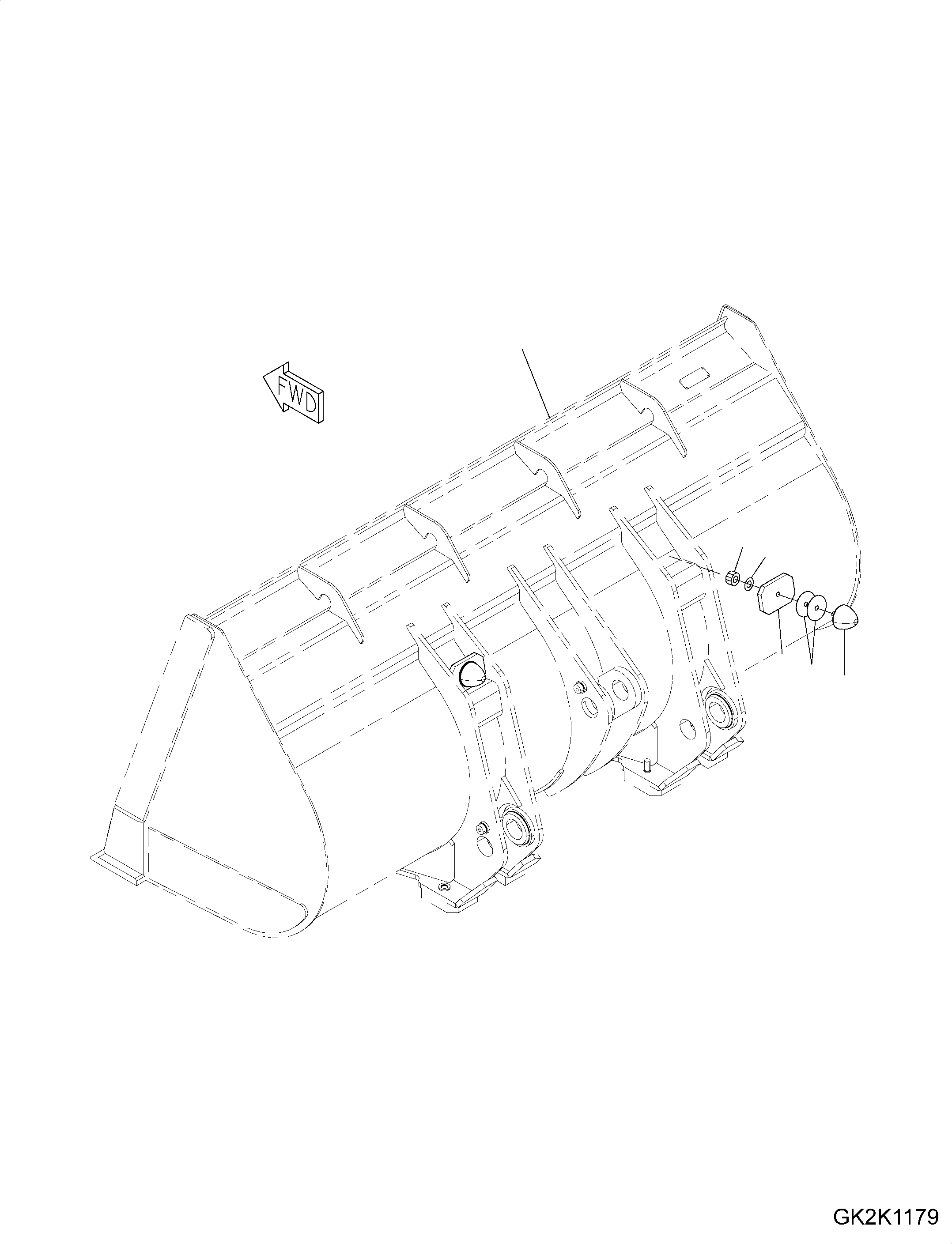 Схема запчастей Komatsu WA380-7 - КОВШ, С СТОПОР, (CODE: S) КОВШ, С СТОПОР