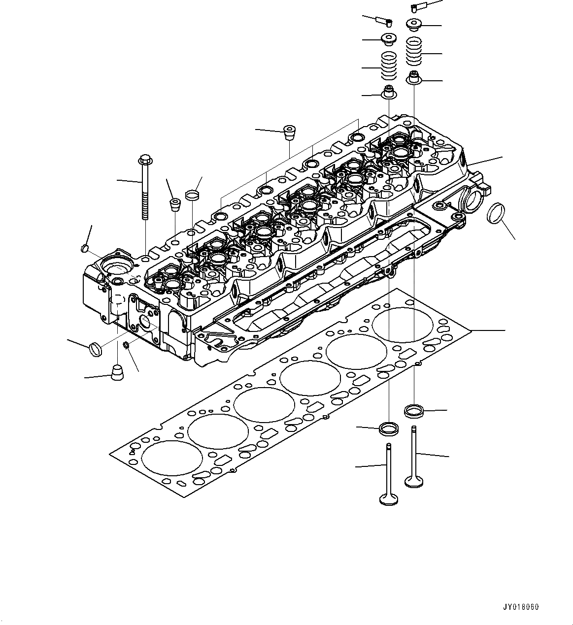 Схема запчастей Komatsu SAA6D107E-2C - ГОЛОВКА ЦИЛИНДРОВ ГОЛОВКА ЦИЛИНДРОВ