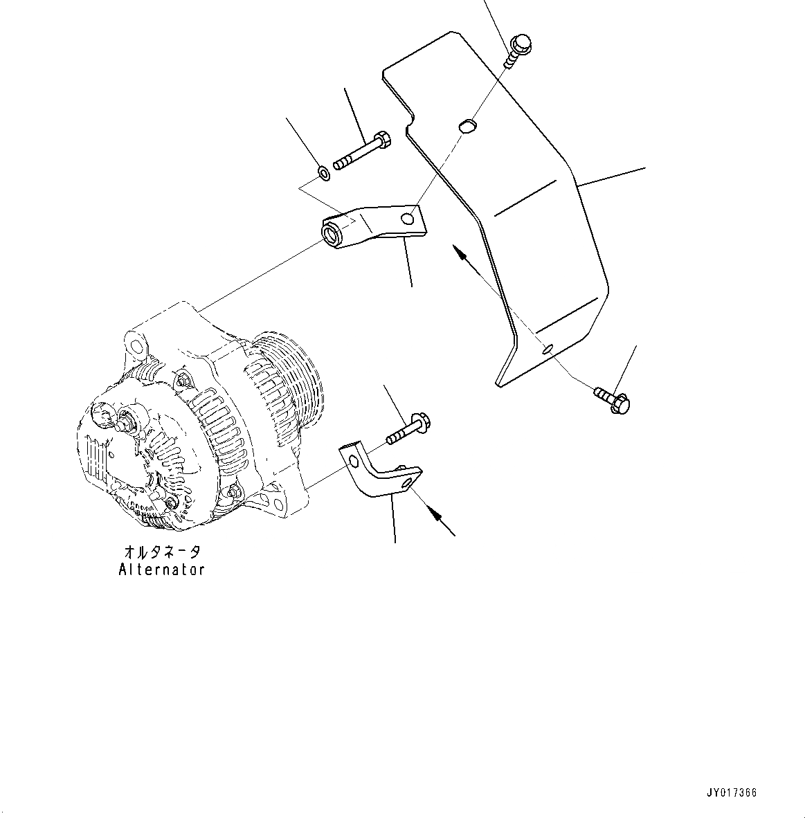 Схема запчастей Komatsu SAA6D107E-2C - ГЕНЕРАТОР COVER, ДЛЯ AMP. ГЕНЕРАТОР ГЕНЕРАТОР COVER, ДЛЯ AMP. ГЕНЕРАТОР