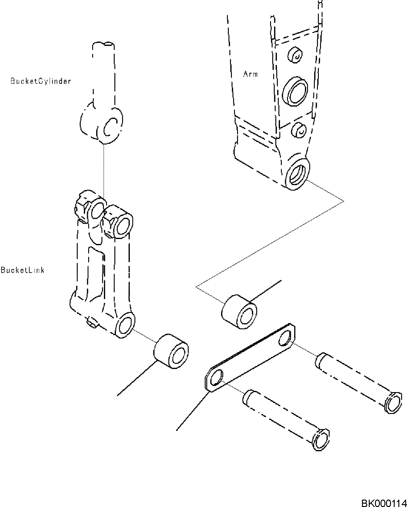 Схема запчастей Komatsu PC290LC-10 - КОВШ LESS КОВШ LESS