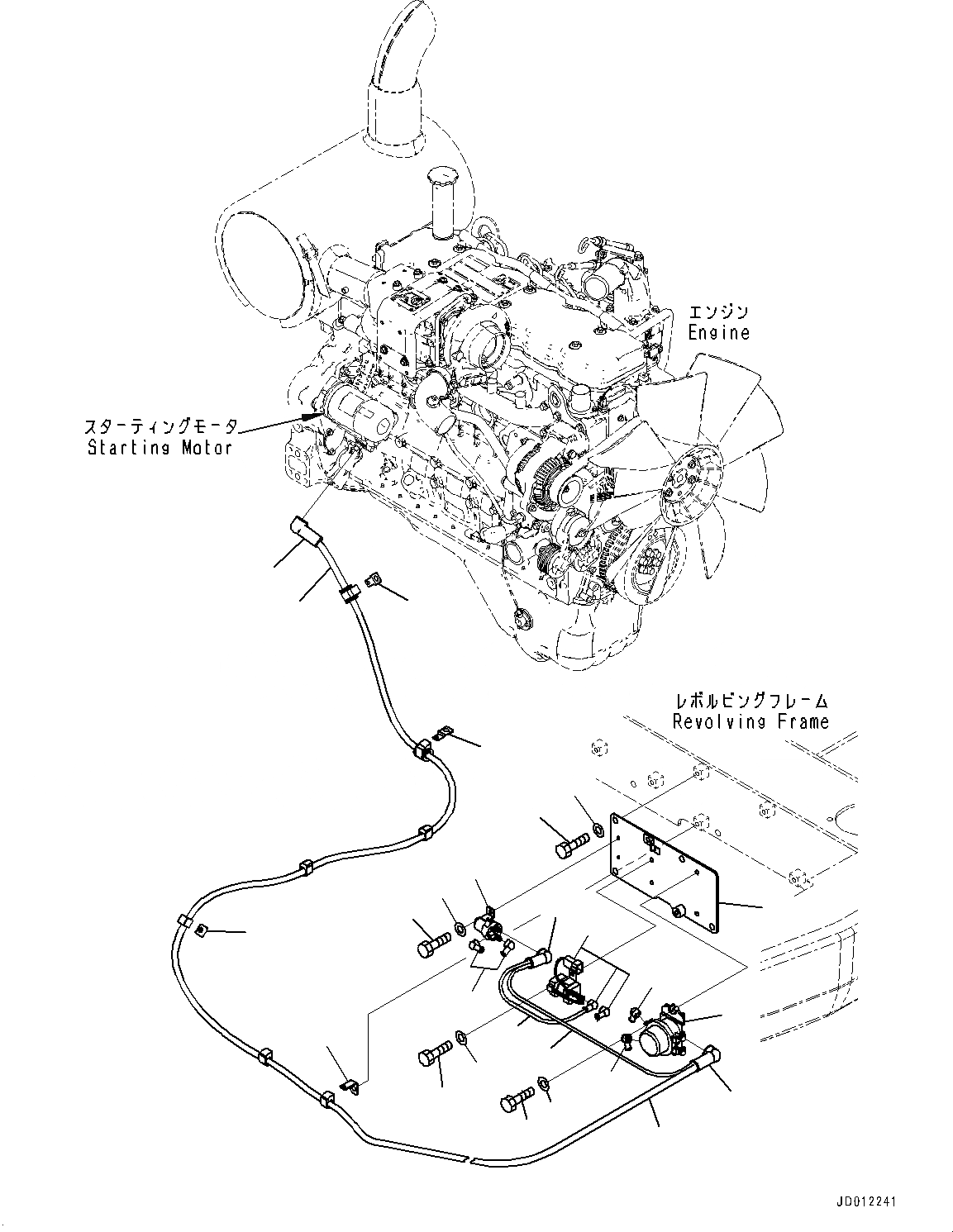 Схема запчастей Komatsu PC308USLC-3E0 - ЭЛЕКТРИЧ. ПРОВОДКА, STARTING ПРОВОДКА (№-) ЭЛЕКТРИЧ. ПРОВОДКА