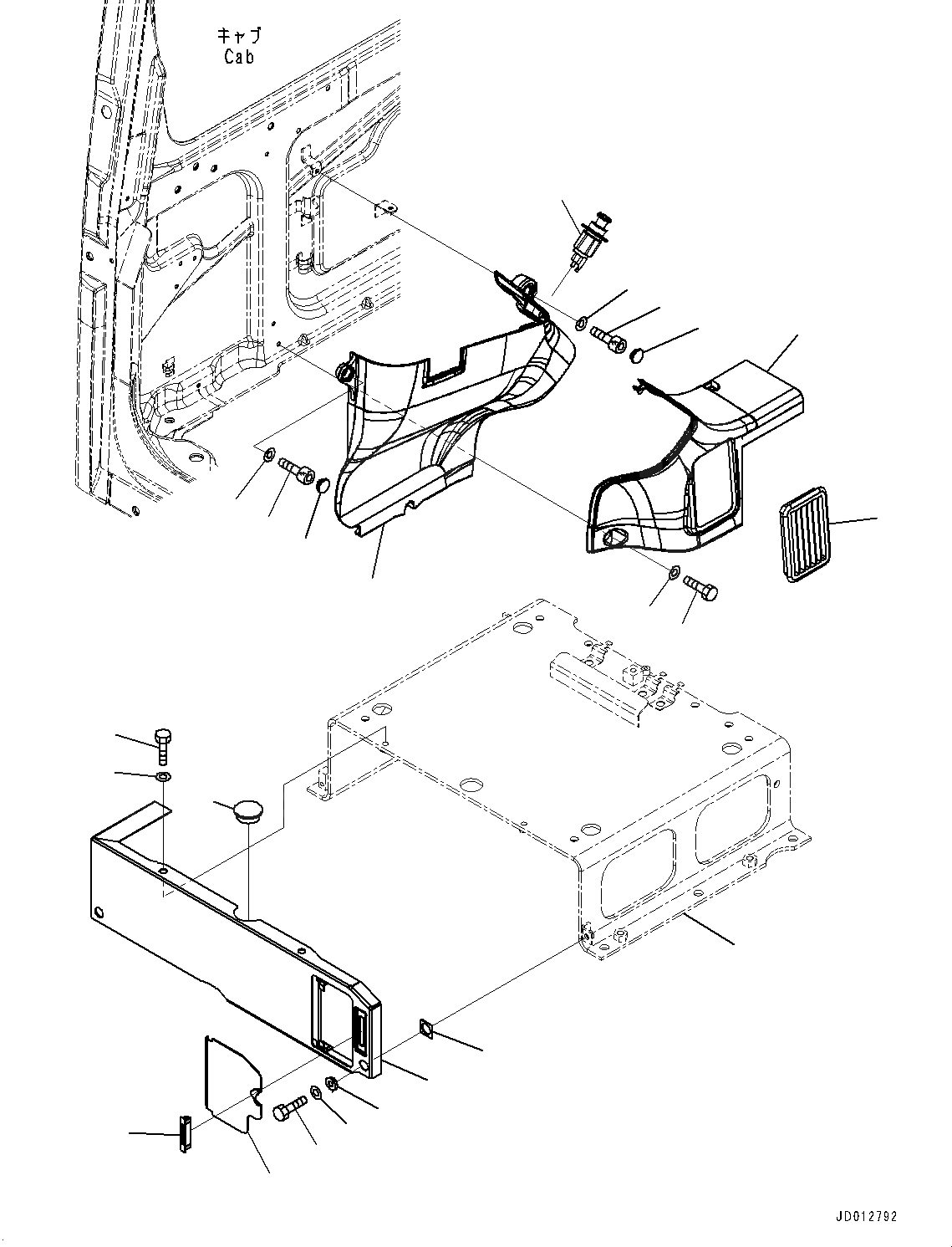 Схема запчастей Komatsu PC308USLC-3E0 - КРЫШКА(№-) COVER