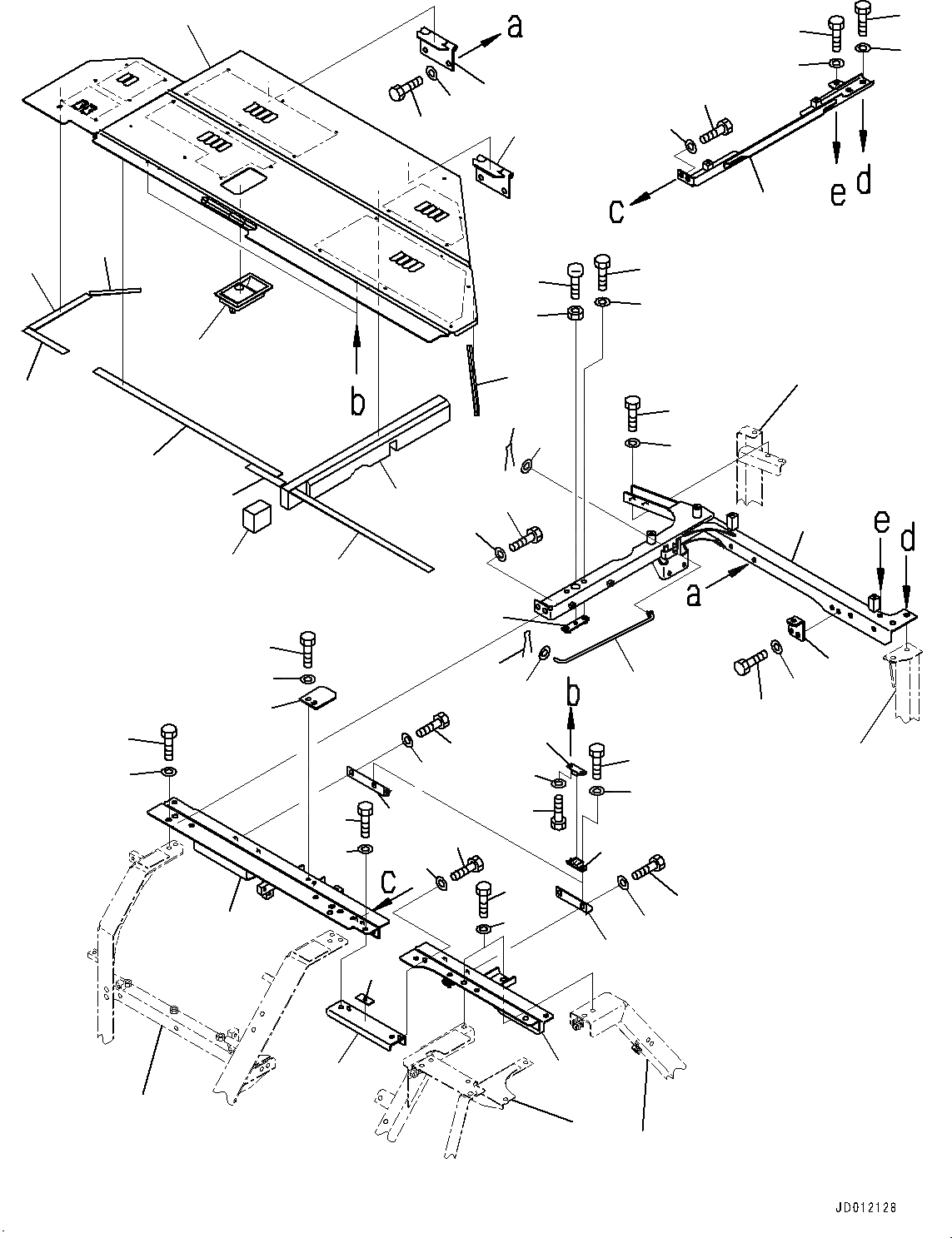 Схема запчастей Komatsu PC308USLC-3E0 - КАПОТ, КАПОТ (№-) КАПОТ, С DUSTЗАЩИТА NET