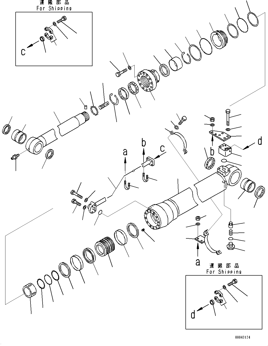 Схема запчастей Komatsu PC308USLC-3E0 - ЦИЛИНДР РУКОЯТИ(№-) ЦИЛИНДР РУКОЯТИ
