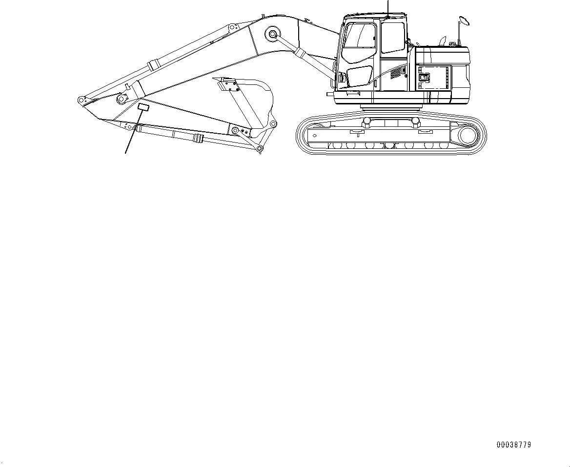 Схема запчастей Komatsu PC308USLC-3E0 - ПРЕДУПРЕЖДАЮЩ. МАРКИРОВКАS, KEEP OFF РАБОЧ.ING RANGES (№-) ПРЕДУПРЕЖДАЮЩ. МАРКИРОВКАS, KEEP OFF РАБОЧ.ING RANGES, РУКОЯТЬ