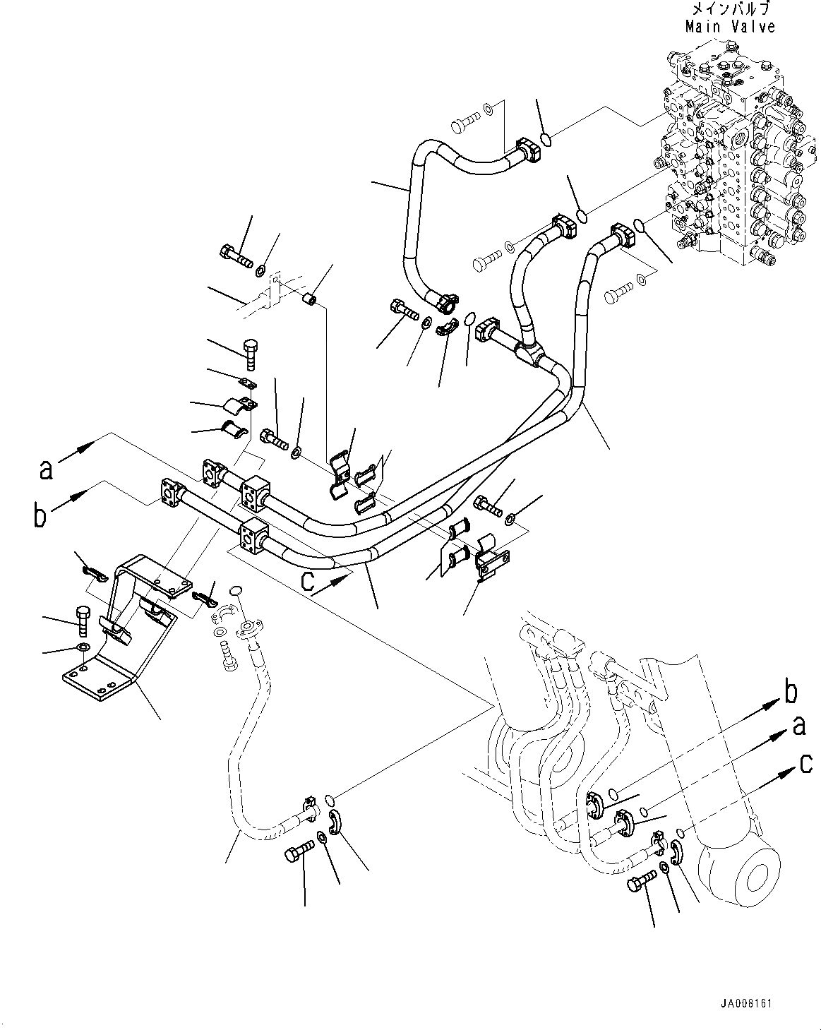 Схема запчастей Komatsu PC490-10 - ТРУБЫ СТРЕЛЫ, ТРУБЫ (/) ТРУБЫ СТРЕЛЫ