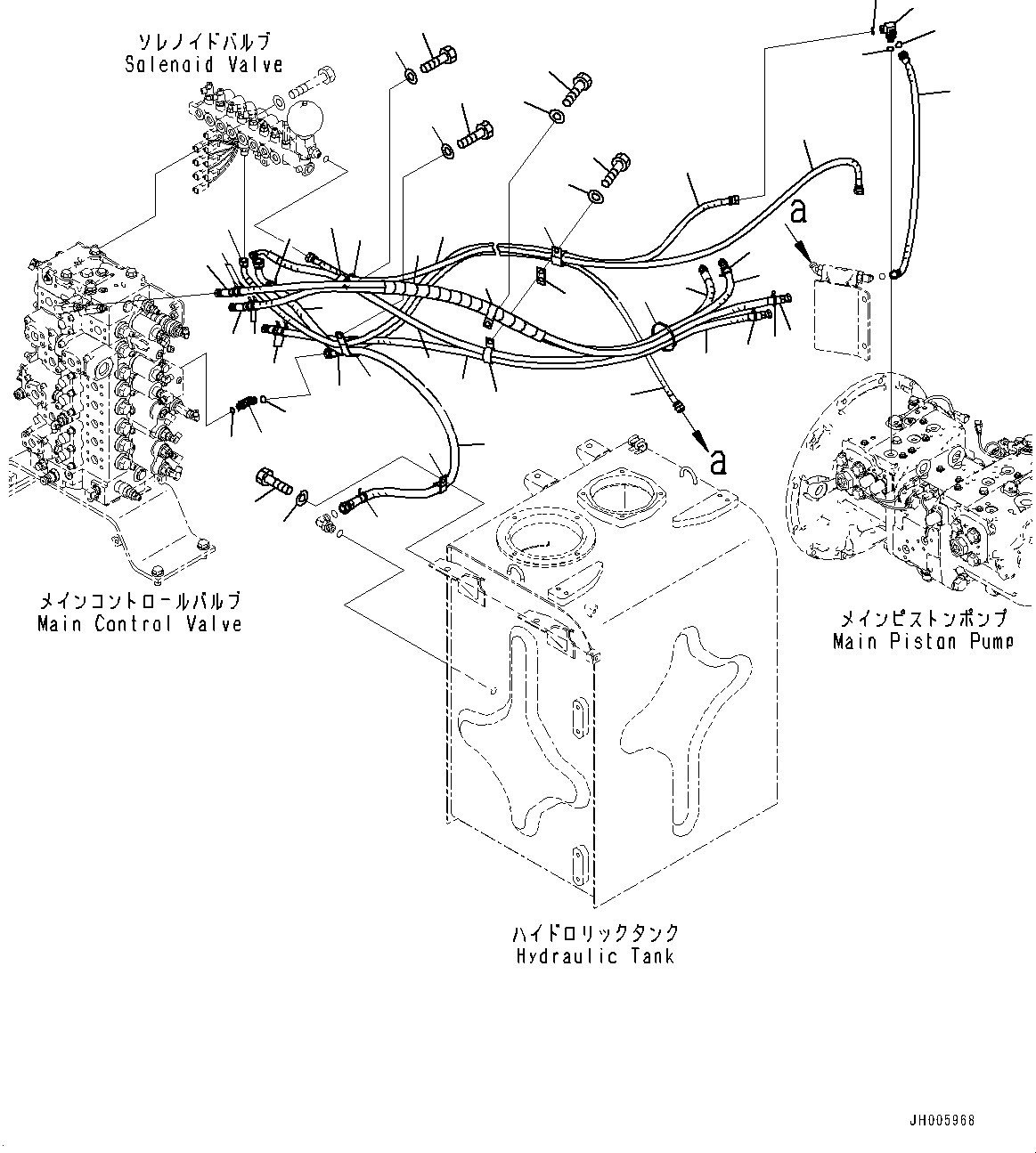 Схема запчастей Komatsu PC490-10 - LS ТРУБЫ, С -ДОПОЛН. АКТУАТОР ТРУБЫ, АККУМУЛЯТОР LS ТРУБЫ, С -ДОПОЛН. АКТУАТОР ТРУБЫ, АККУМУЛЯТОР