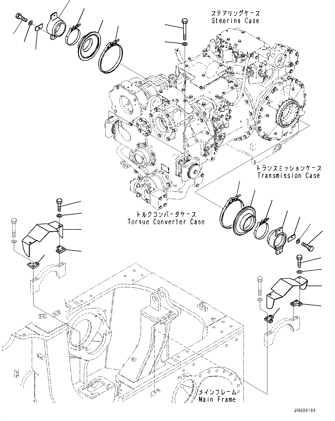 Схема запчастей Komatsu D155AX-7 - СИЛОВАЯ ПЕРЕДАЧА КРЕПЛЕНИЕ (№9-) СИЛОВАЯ ПЕРЕДАЧА КРЕПЛЕНИЕ