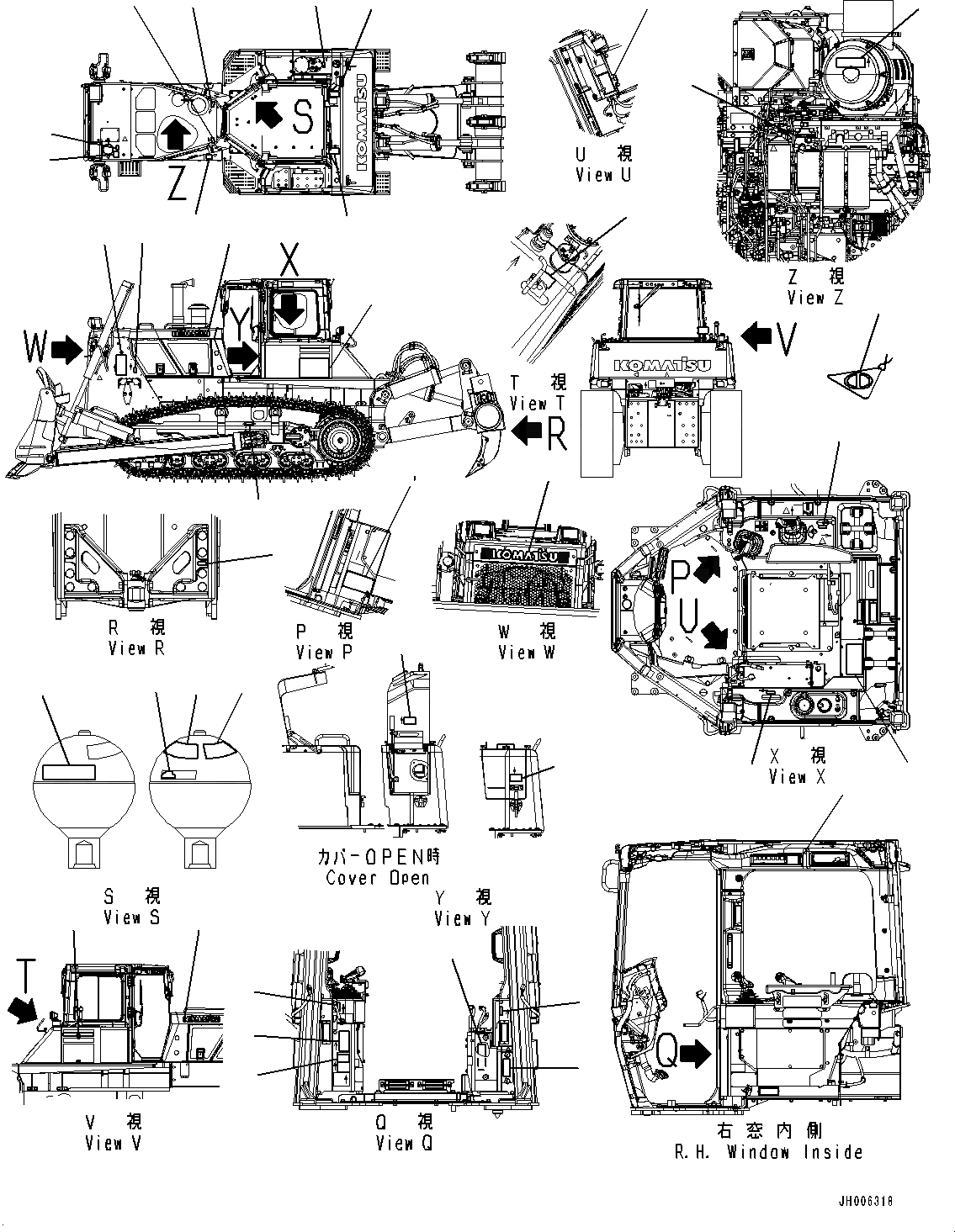 Схема запчастей Komatsu D155AX-7 - MARKS И ТАБЛИЧКИS, (№9-) MARKS И ТАБЛИЧКИS, ДЛЯ СТРАН ЕС СПЕЦ-ЯIFICATION