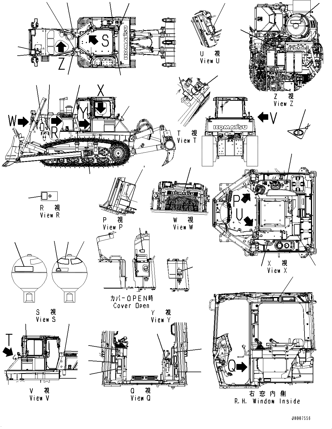 Схема запчастей Komatsu D155AX-7 - MARKS И ТАБЛИЧКИS, (№97-) MARKS И ТАБЛИЧКИS, ДЛЯ СТРАН ЕС СПЕЦ-ЯIFICATION