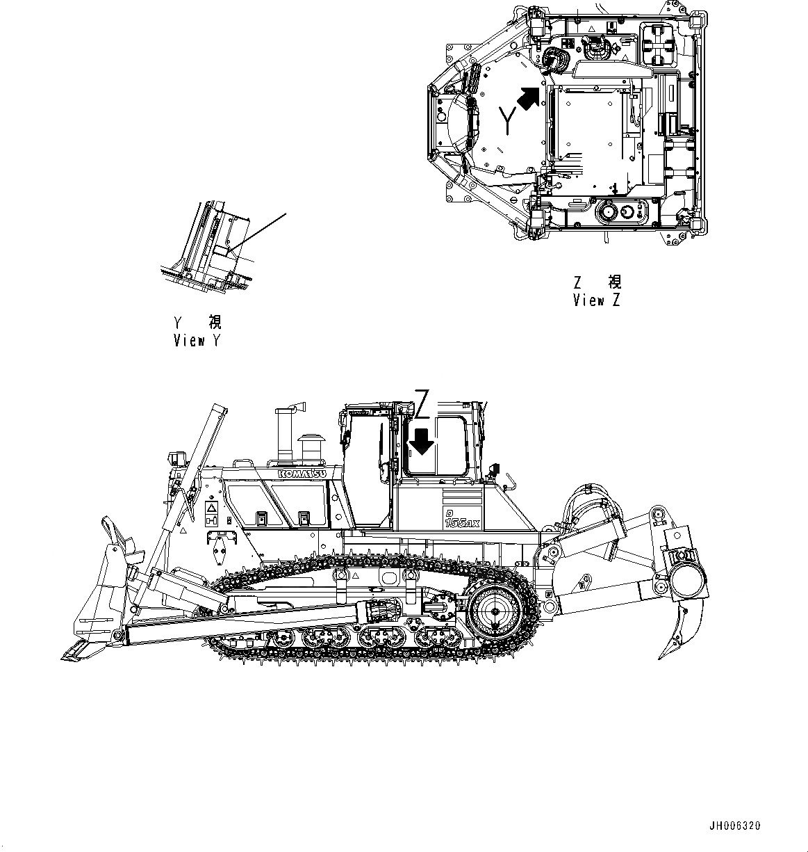 Схема запчастей Komatsu D155AX-7 - KOMTRAX ПЛАСТИНА (№9-) KOMTRAX ПЛАСТИНА