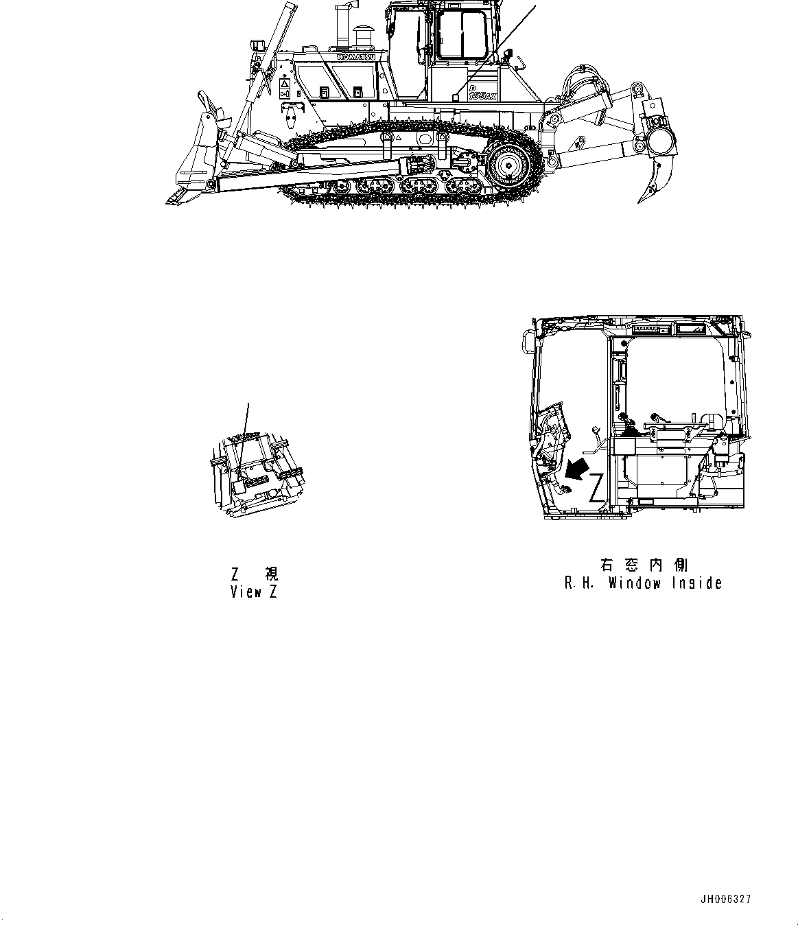 Схема запчастей Komatsu D155AX-7 - ЕС МАРКИРОВКА (№9-) ЕС МАРКИРОВКА, ДЛЯ СТРАН ЕС НОВ. NOISE ARRANGEMENT 