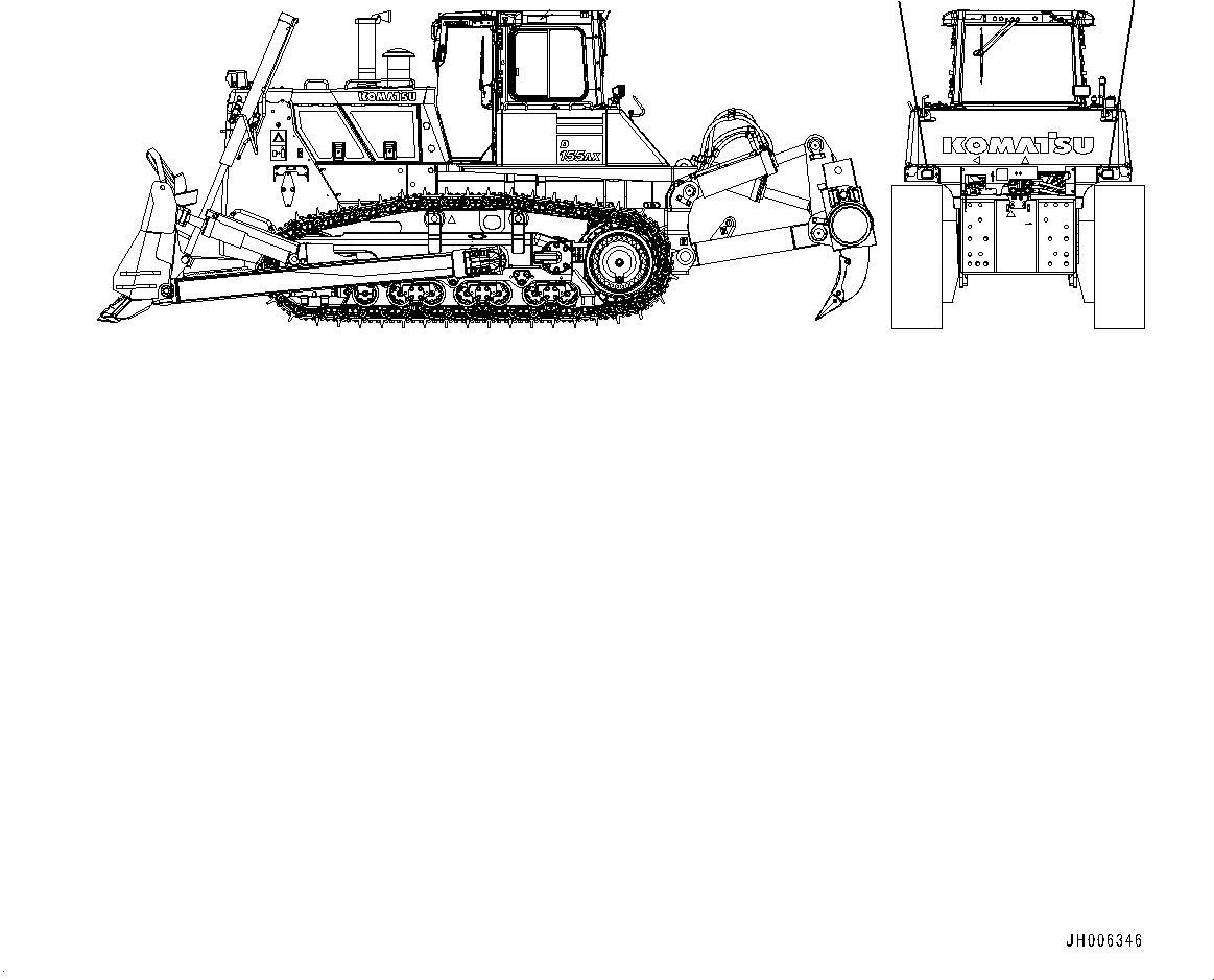 Схема запчастей Komatsu D155AX-7 - REFLECTOR (№9-) REFLECTOR