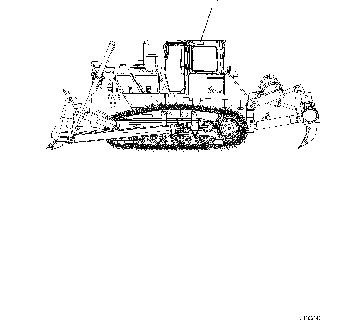 Схема запчастей Komatsu D155AX-7 - ROPS/FOPS ПЛАСТИНА (№9-) ROPS/FOPS ПЛАСТИНА, АНГЛ.