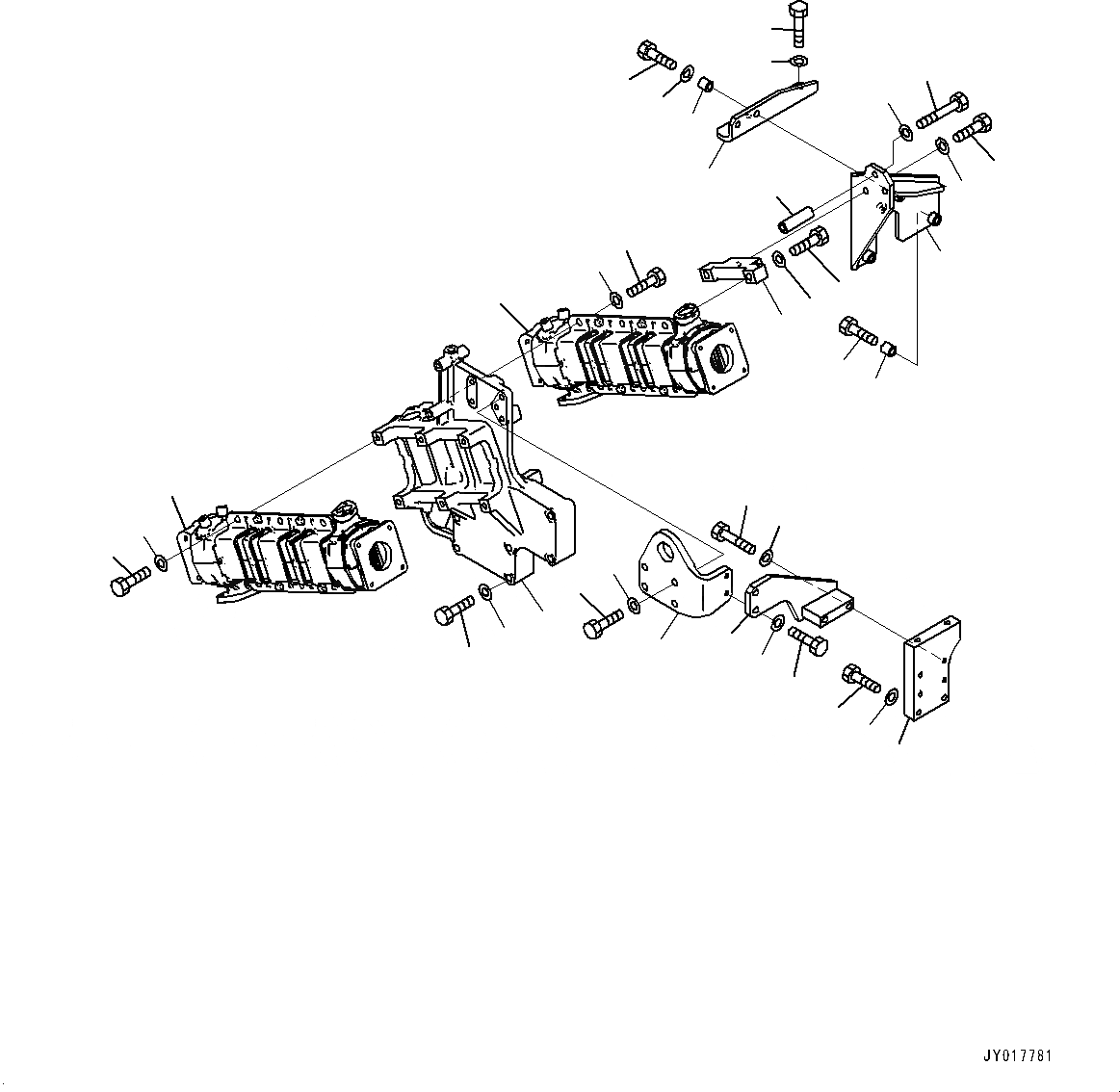 Схема запчастей Komatsu SAA6D140E-6B - ВЫПУСКН. GAS RE-CIRCULATION (EGR) КЛАПАН, EGR КЛАПАН И ОХЛАДИТЕЛЬ КРЕПЛЕНИЕ (№7-) ВЫПУСКН. GAS RE-CIRCULATION (EGR) КЛАПАН