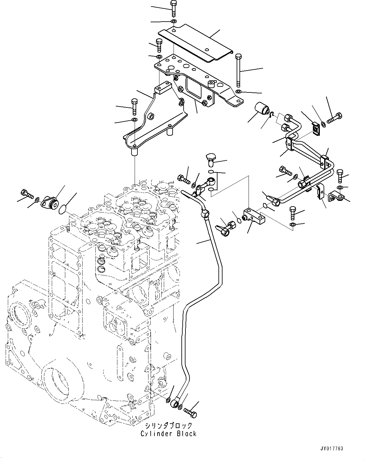 Схема запчастей Komatsu SAA6D140E-6B - ВЫПУСКН. GAS RE-CIRCULATION (EGR) КЛАПАН, EGR КЛАПАН СИСТЕМА СМАЗКИ МАСЛОПРОВОДЯЩАЯ ЛИНИЯ (№7-) ВЫПУСКН. GAS RE-CIRCULATION (EGR) КЛАПАН