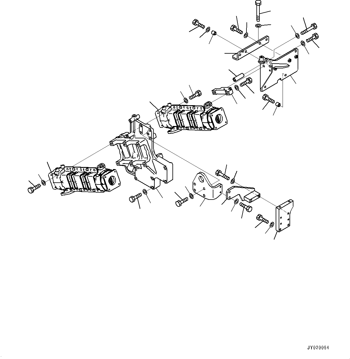 Схема запчастей Komatsu SAA6D140E-6B - ВЫПУСКН. GAS RE-CIRCULATION (EGR) КЛАПАН, EGR КЛАПАН И ОХЛАДИТЕЛЬ КРЕПЛЕНИЕ (№7777-) ВЫПУСКН. GAS RE-CIRCULATION (EGR) КЛАПАН, ДЛЯ LANDFILL СПЕЦ-ЯIFICATION