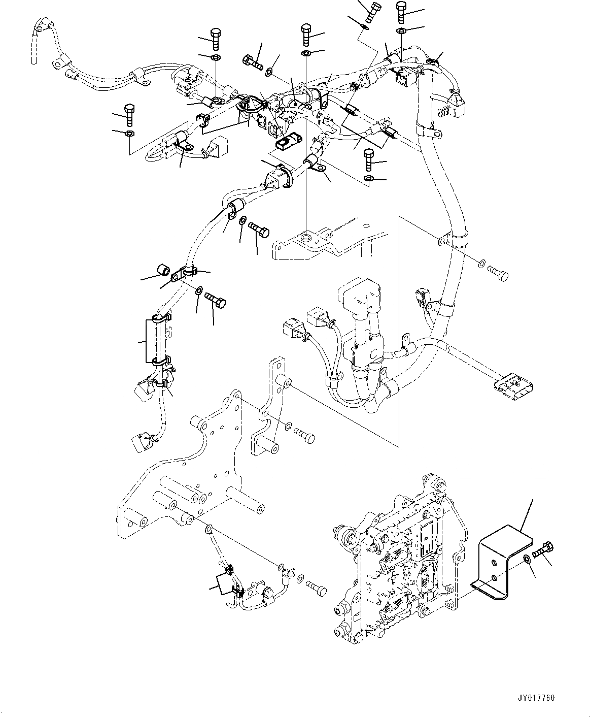 Схема запчастей Komatsu SAA6D140E-6B - ПРОВОДКА, (/) (№7-) ПРОВОДКА