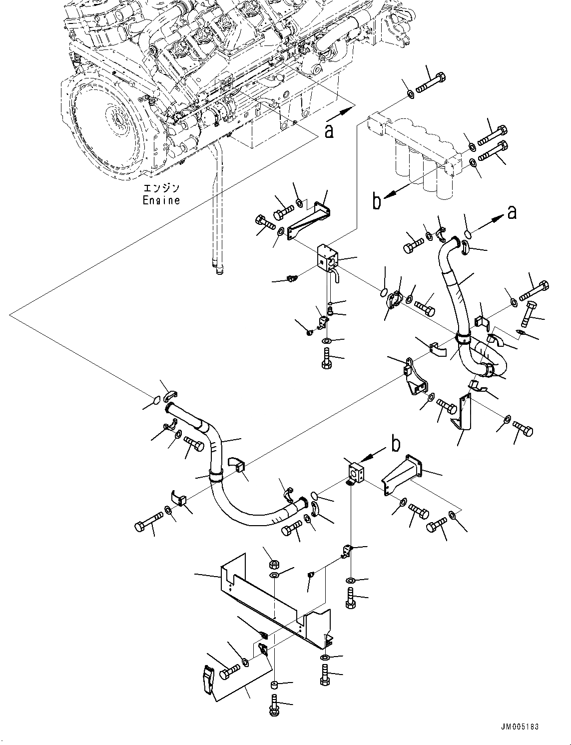 Схема запчастей Komatsu WA1200-6 - ДВИГАТЕЛЬ БЛОК, МАСЛ. ФИЛЬТР (№-) ДВИГАТЕЛЬ БЛОК