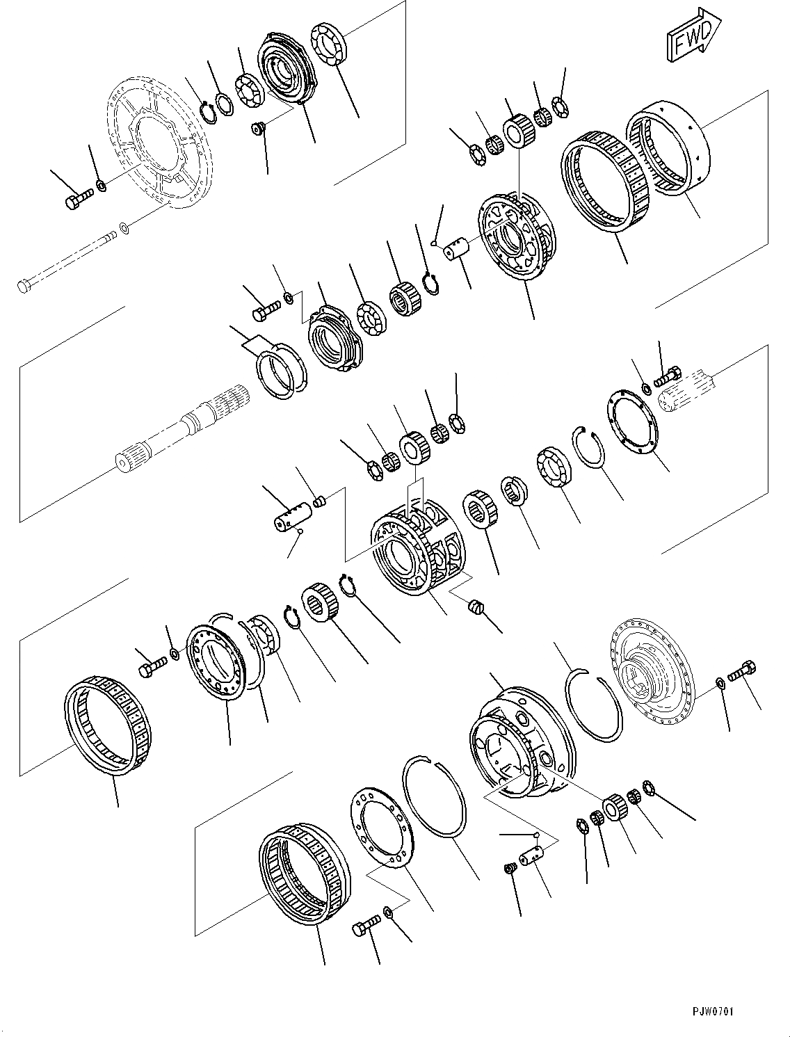 Схема запчастей Komatsu WA1200-6 - ГИДРОТРАНСФОРМАТОР И ТРАНСМИССИЯ, ТРАНСМИССИЯ (№-(99)) ГИДРОТРАНСФОРМАТОР И ТРАНСМИССИЯ