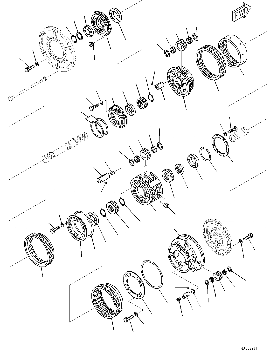 Схема запчастей Komatsu WA1200-6 - ГИДРОТРАНСФОРМАТОР И ТРАНСМИССИЯ, ТРАНСМИССИЯ (№()-) ГИДРОТРАНСФОРМАТОР И ТРАНСМИССИЯ